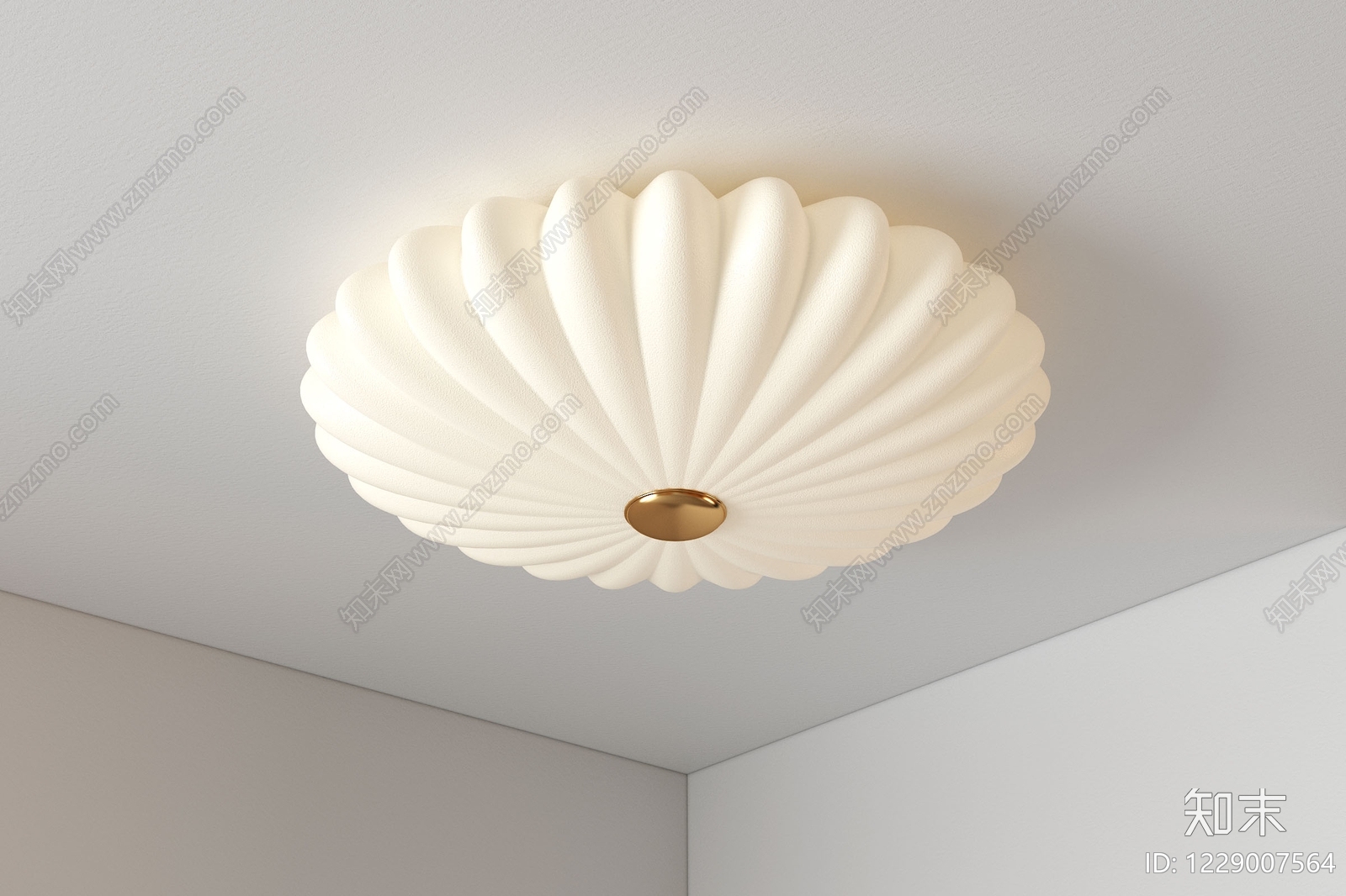 奶油风儿童房吸顶灯3D模型下载【ID:1229007564】