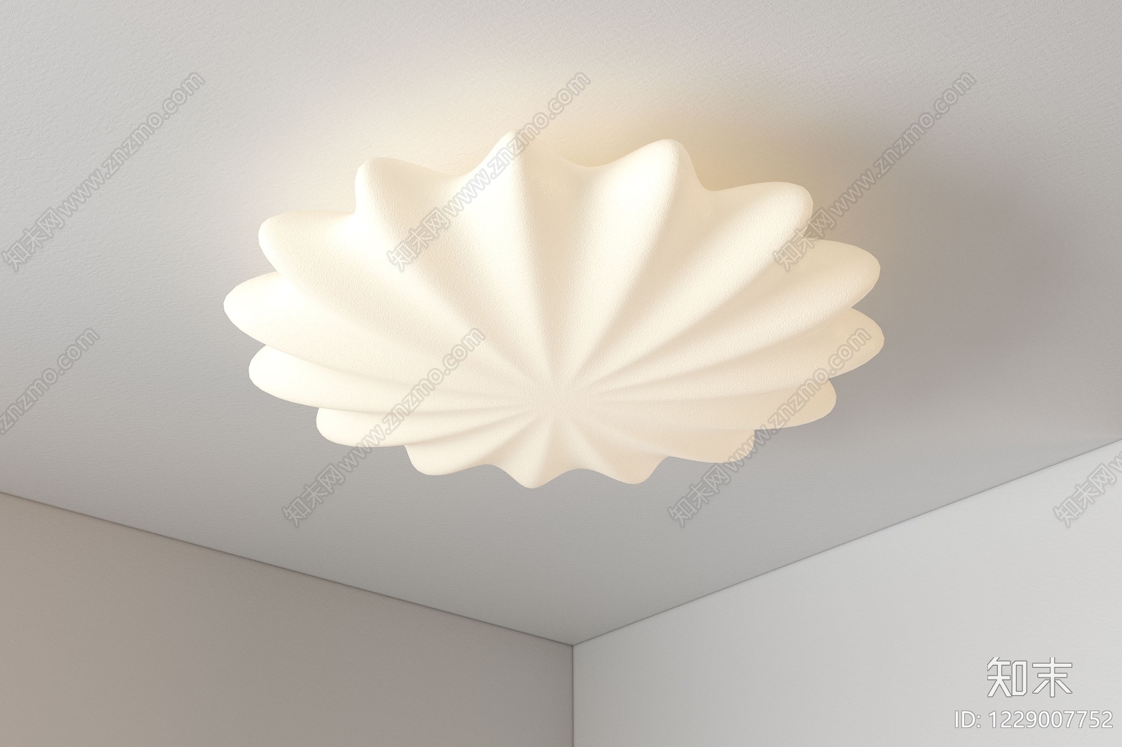 奶油风儿童房吸顶灯3D模型下载【ID:1229007752】