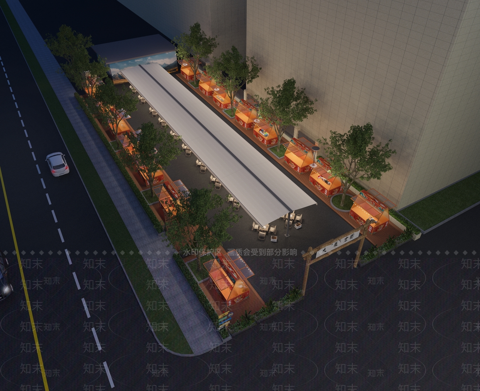 现代商业景观3D模型下载【ID:1229015113】