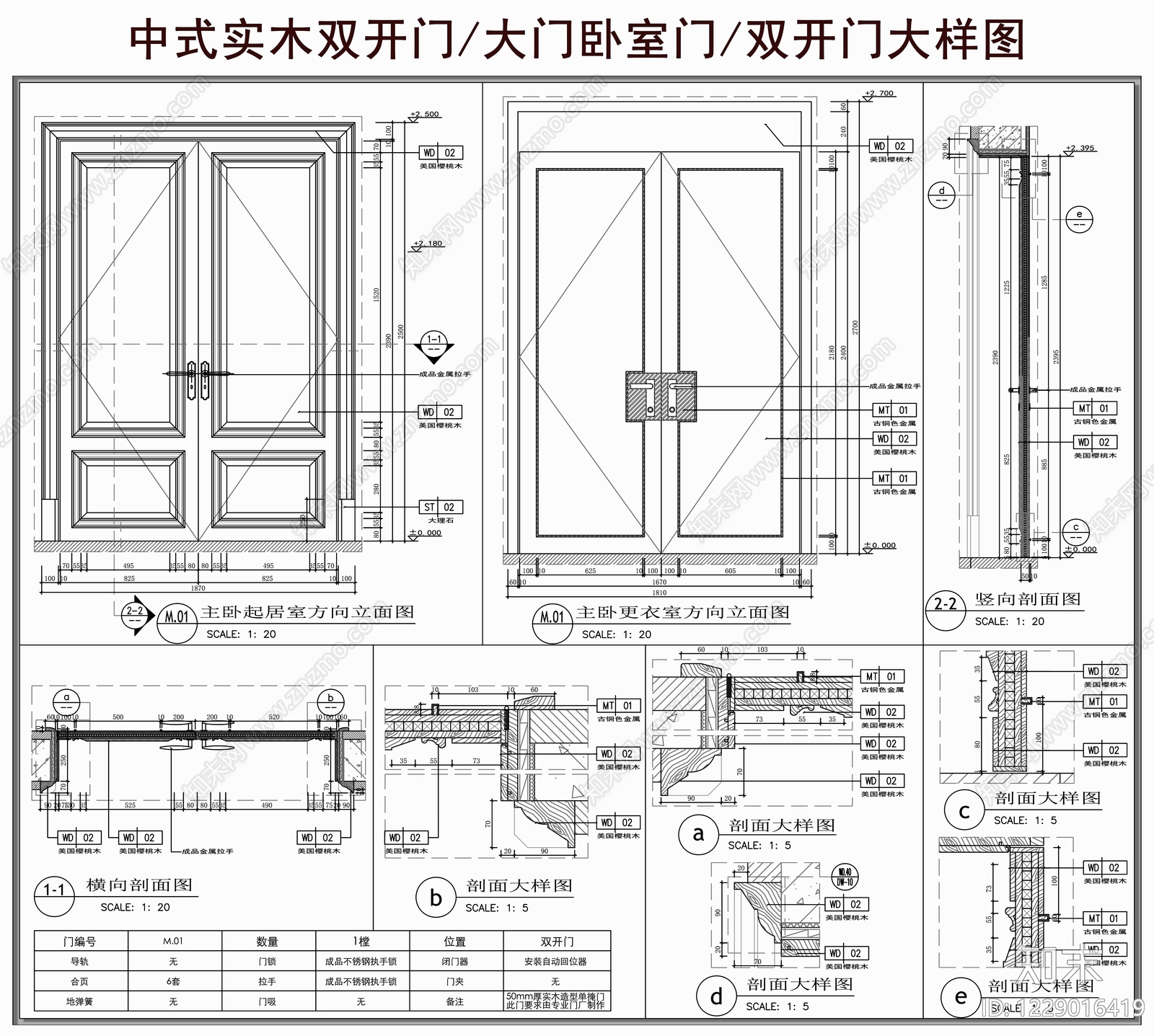 综合门节点cad施工图下载【ID:1229016419】