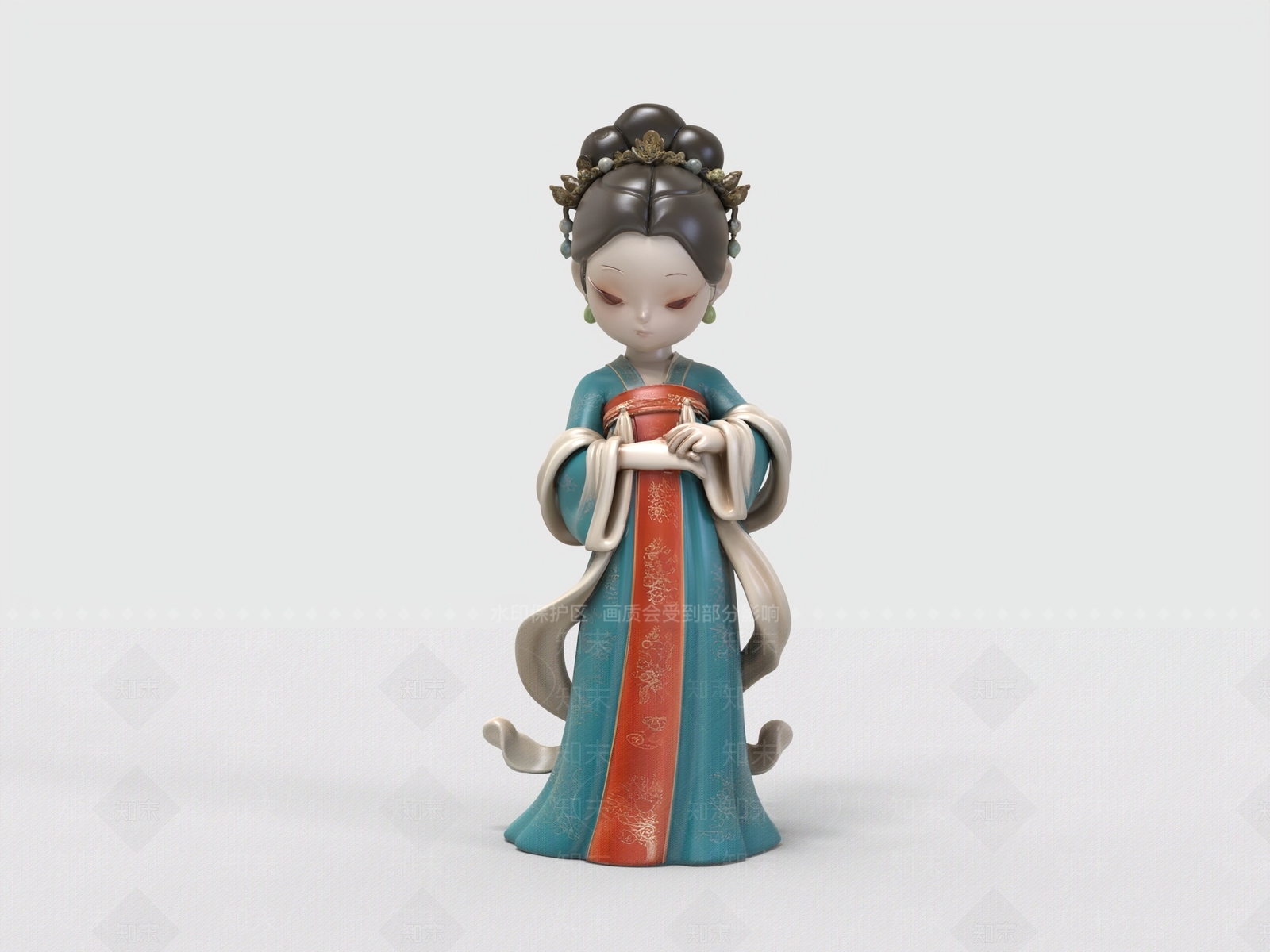 新中式雕塑摆件3D模型下载【ID:1229020220】