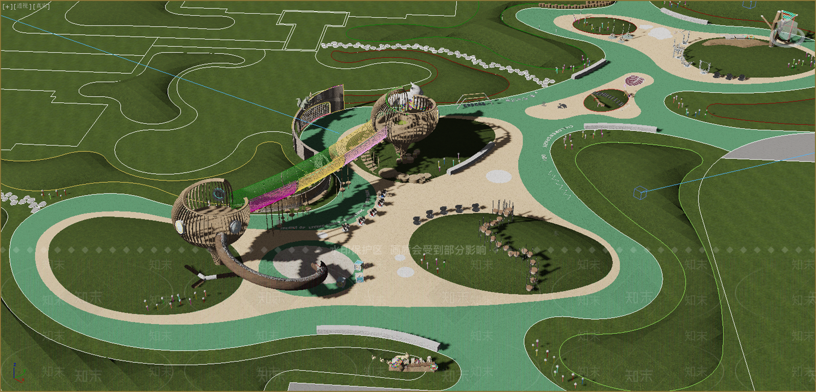 现代主义儿童游乐空间3D模型下载【ID:1229022078】