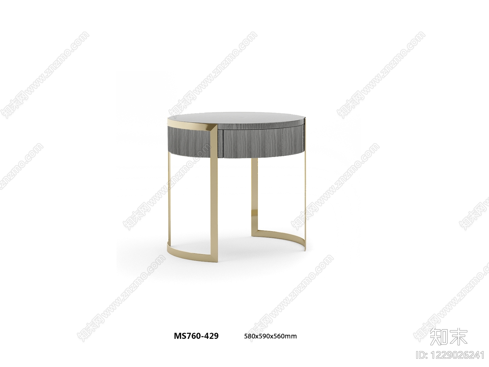 轻奢床头柜3D模型下载【ID:1229026241】