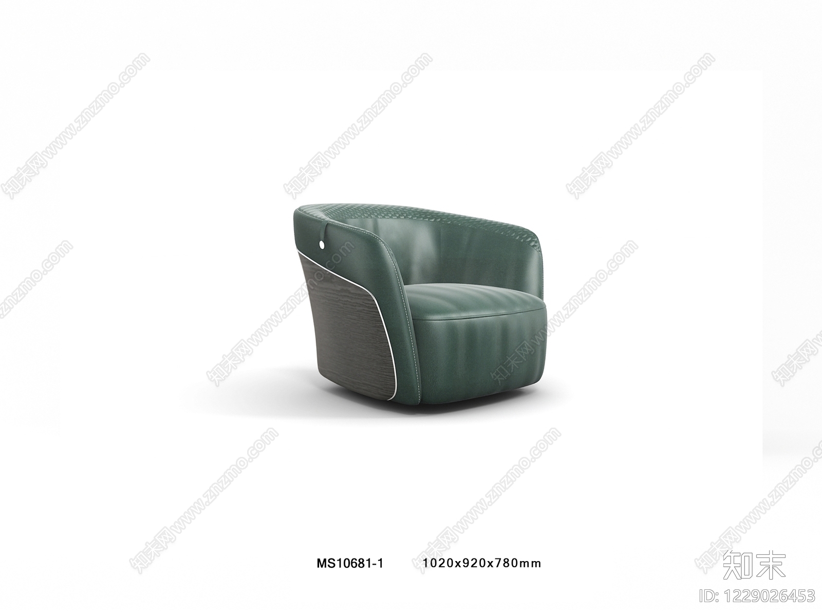 意式极简单人沙发3D模型下载【ID:1229026453】
