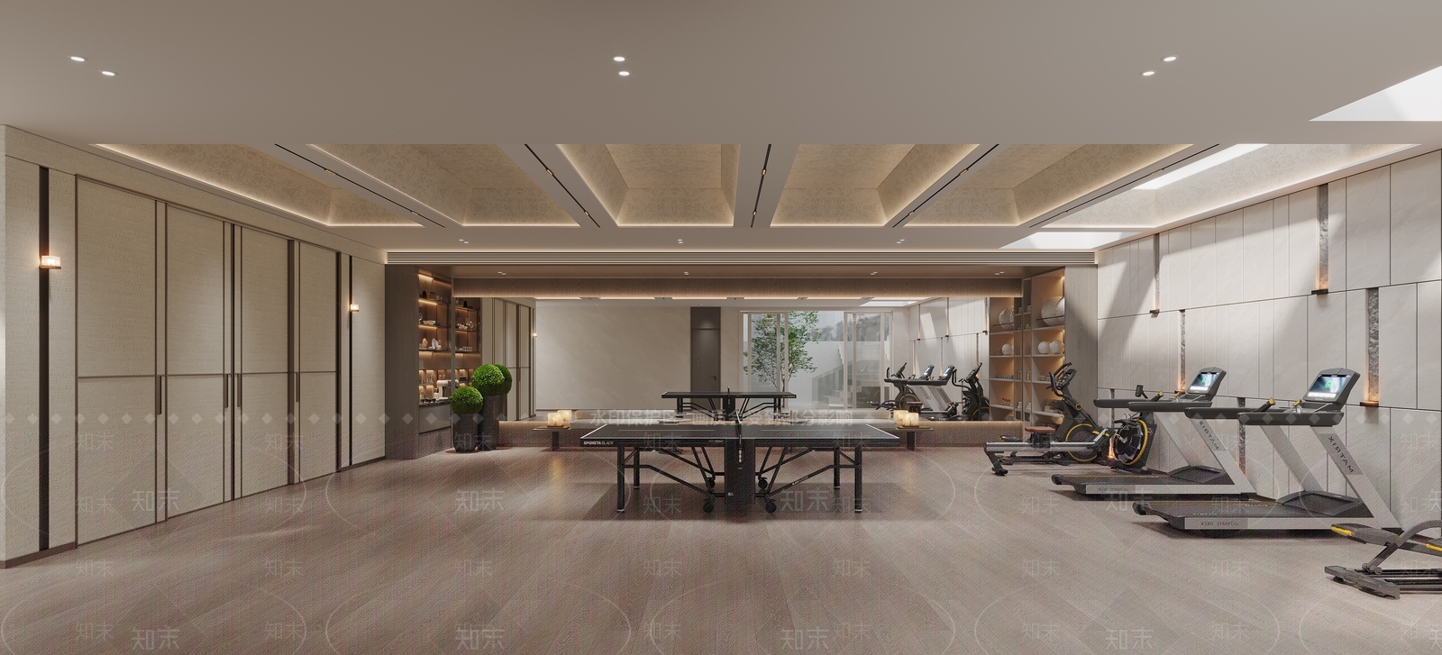 现代简约健身房3D模型下载【ID:1229036397】