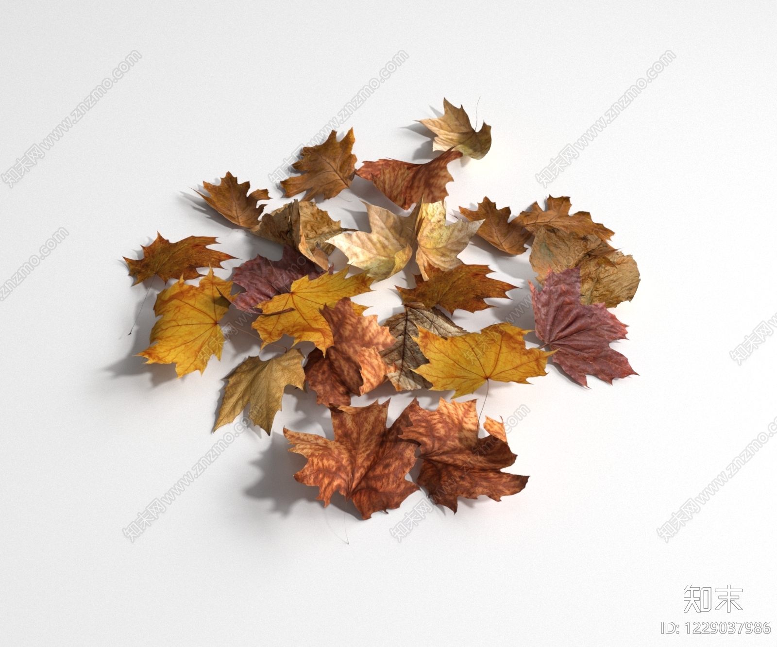 复古植物堆3D模型下载【ID:1229037986】