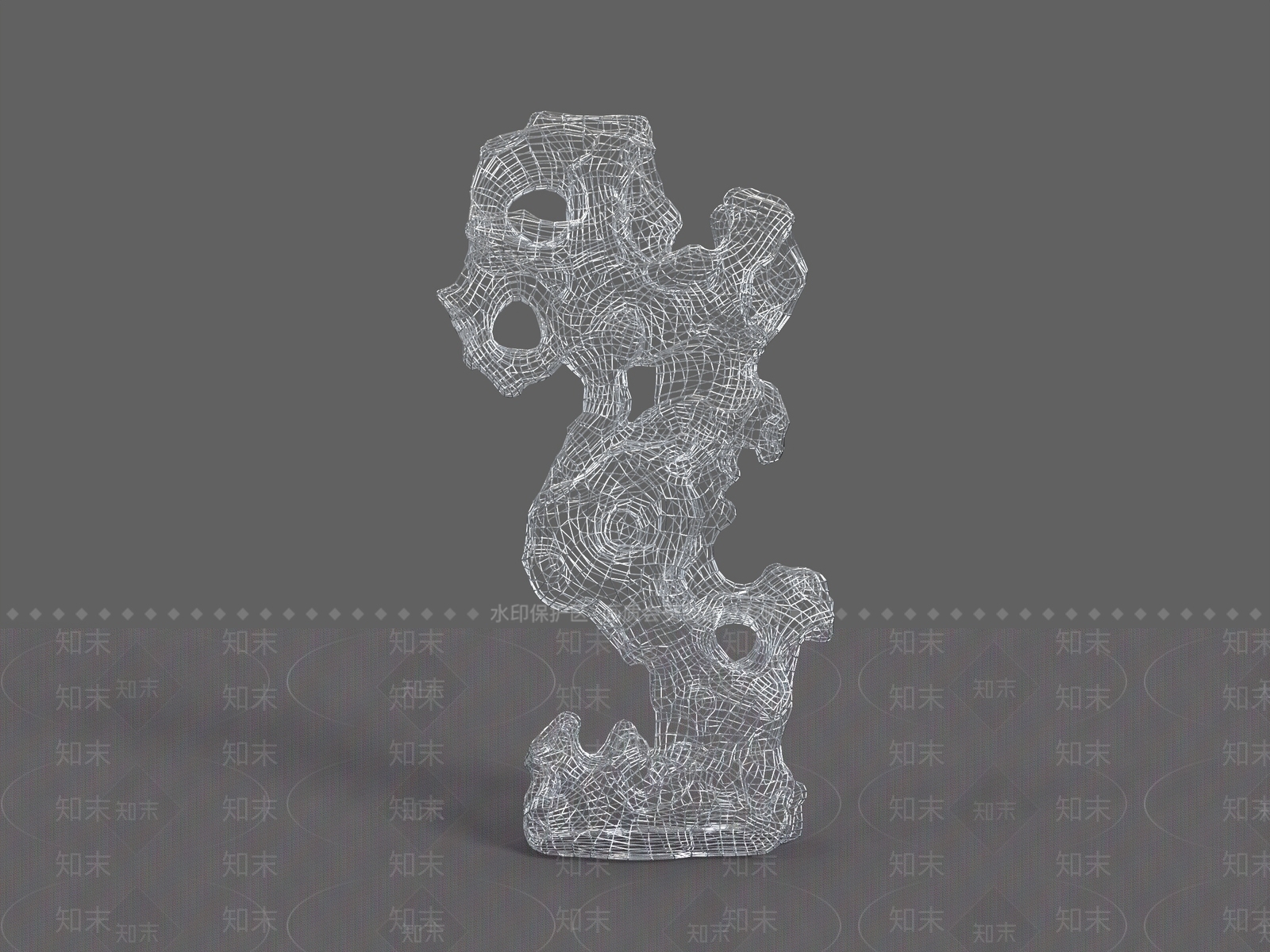中式雕塑摆件3D模型下载【ID:1229040315】