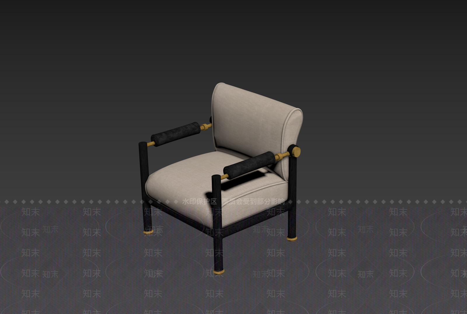中古风休闲椅3D模型下载【ID:1229049848】