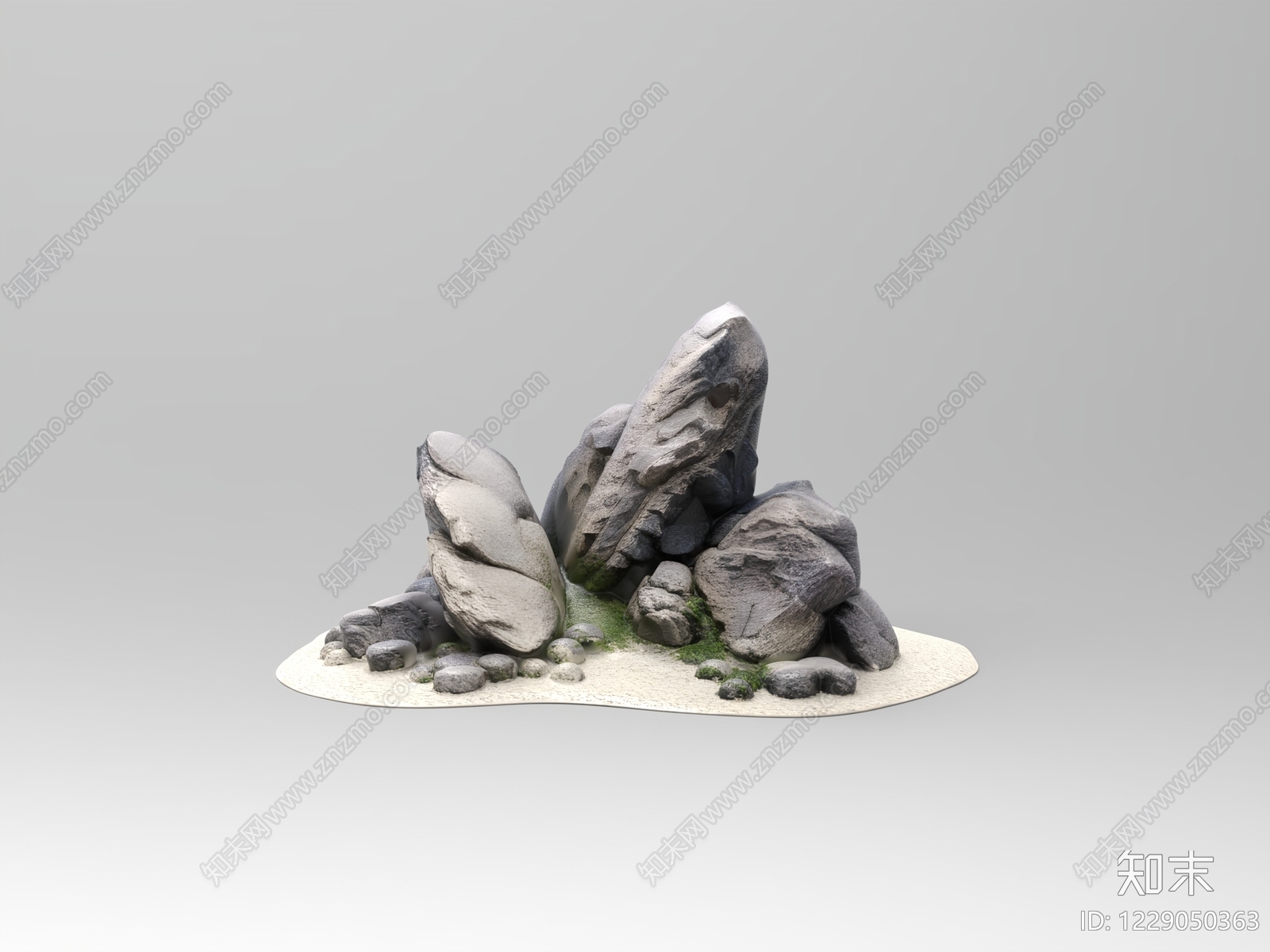 禅意景观石SU模型下载【ID:1229050363】
