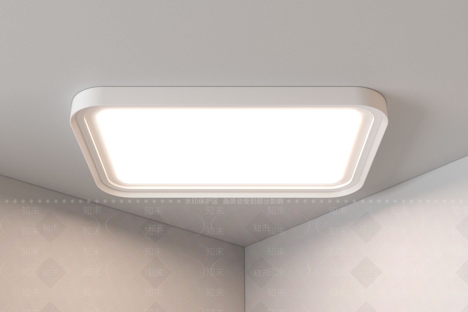 现代简约儿童房吸顶灯3D模型渲染效果图