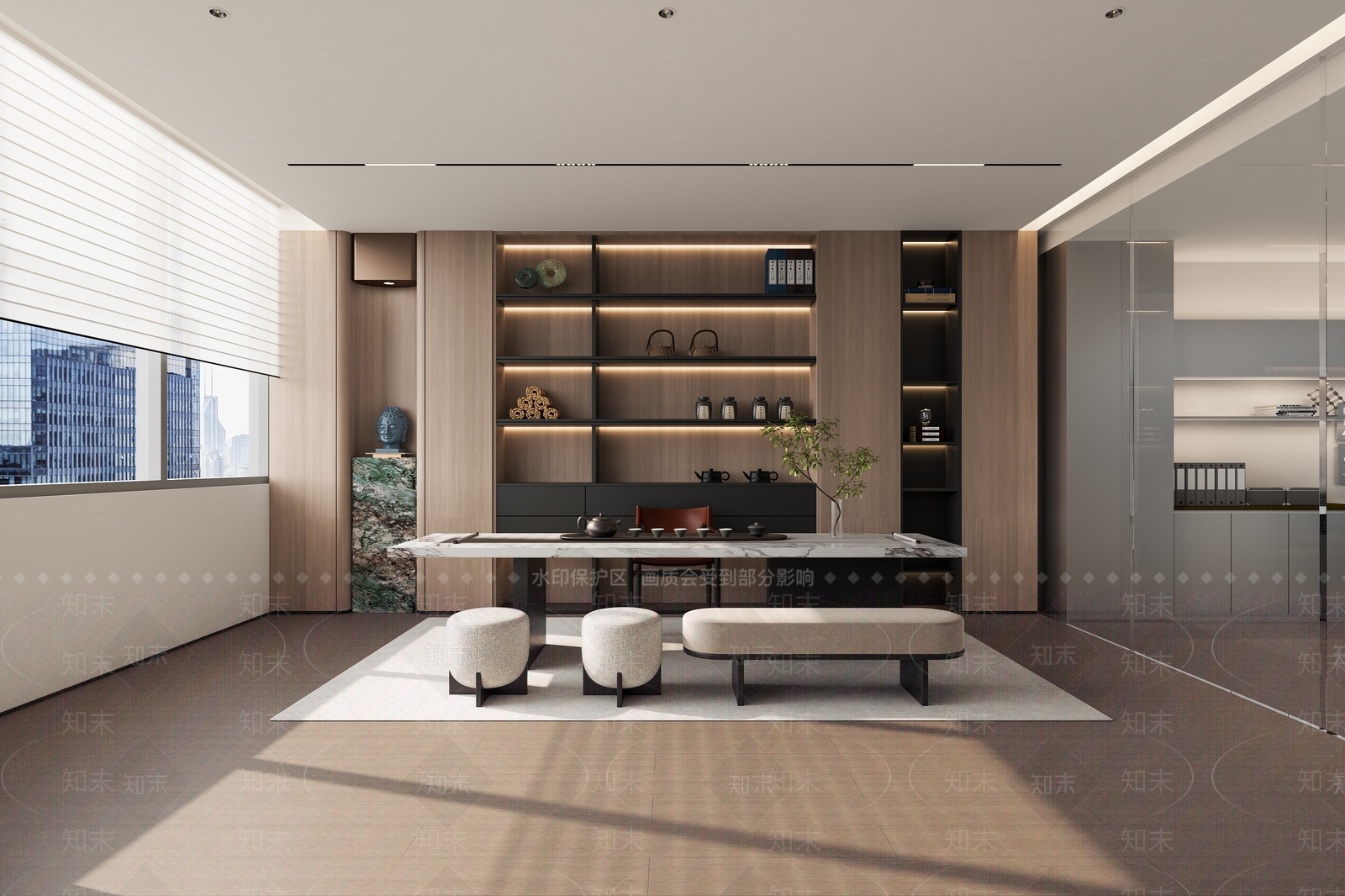 现代简约董事长办公室3D模型下载【ID:1229056284】