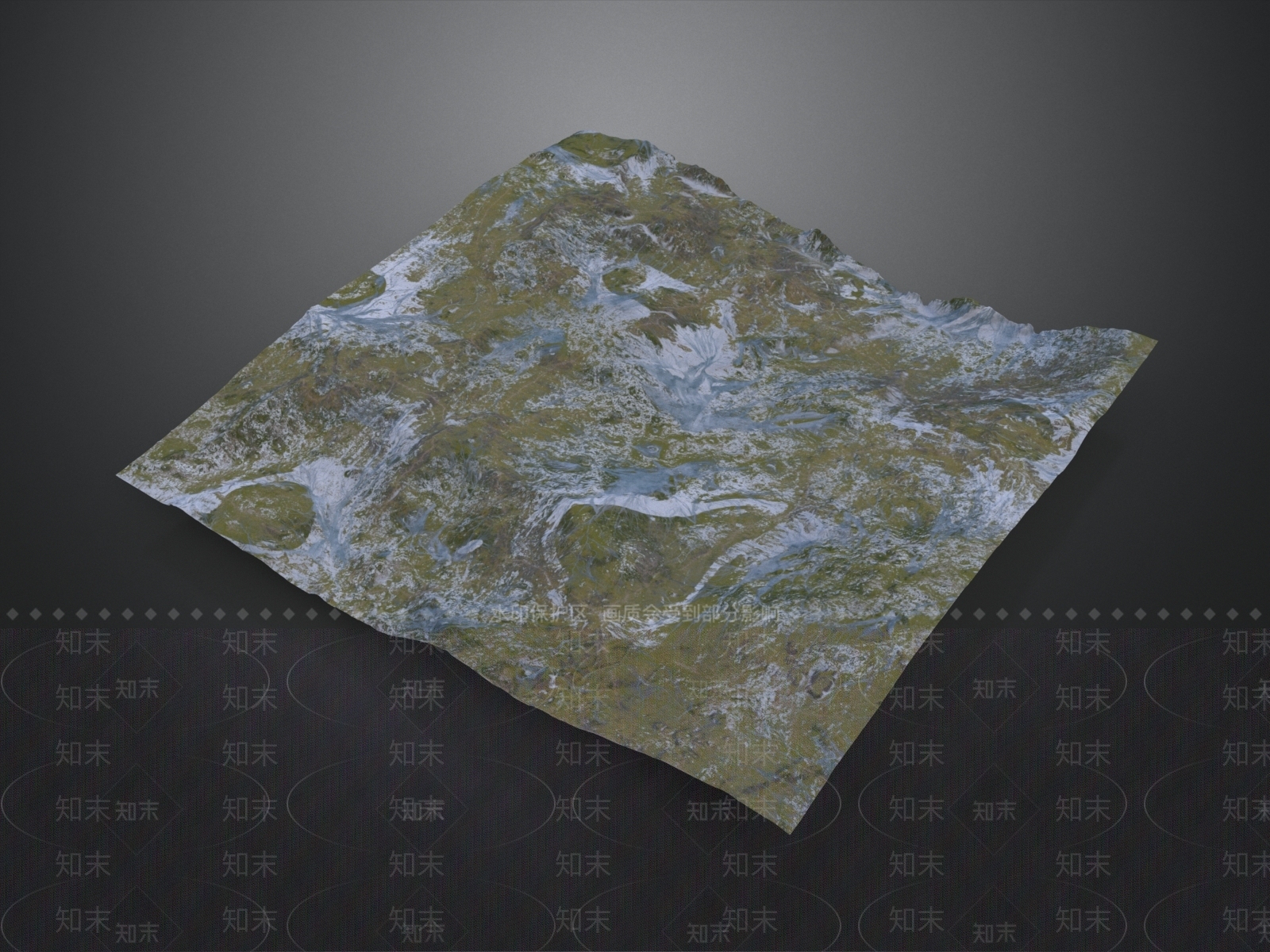 山谷地形3D模型下载【ID:1229063556】