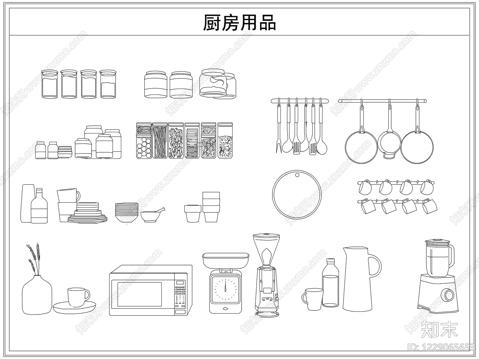 厨房设施cad施工图下载【ID:1229065653】