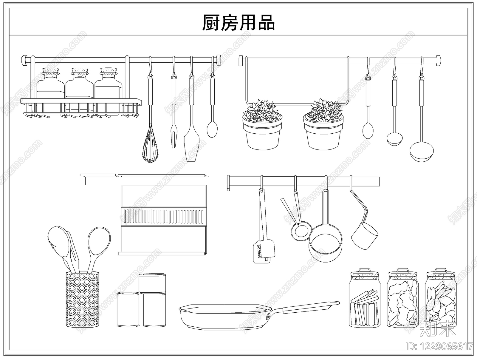 厨房设施cad施工图下载【ID:1229065617】