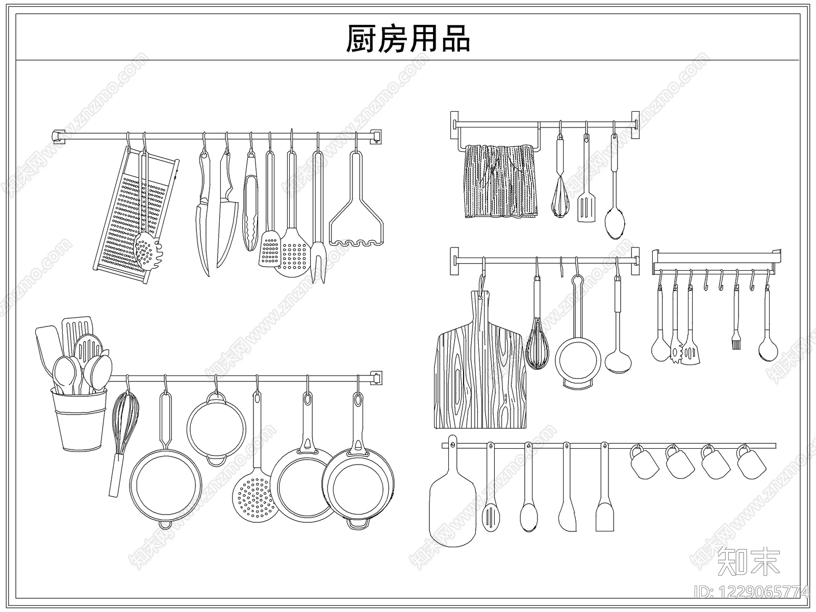 厨房设施cad施工图下载【ID:1229065774】