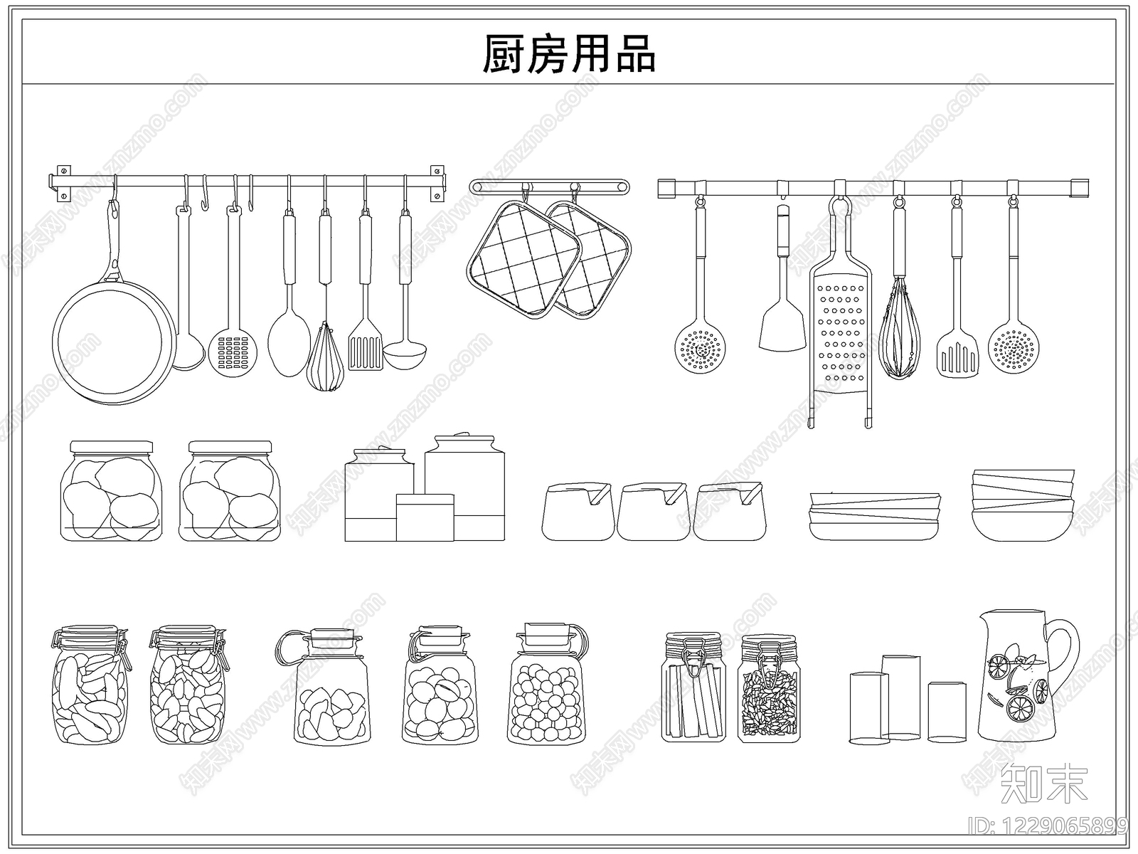 厨房设施cad施工图下载【ID:1229065899】