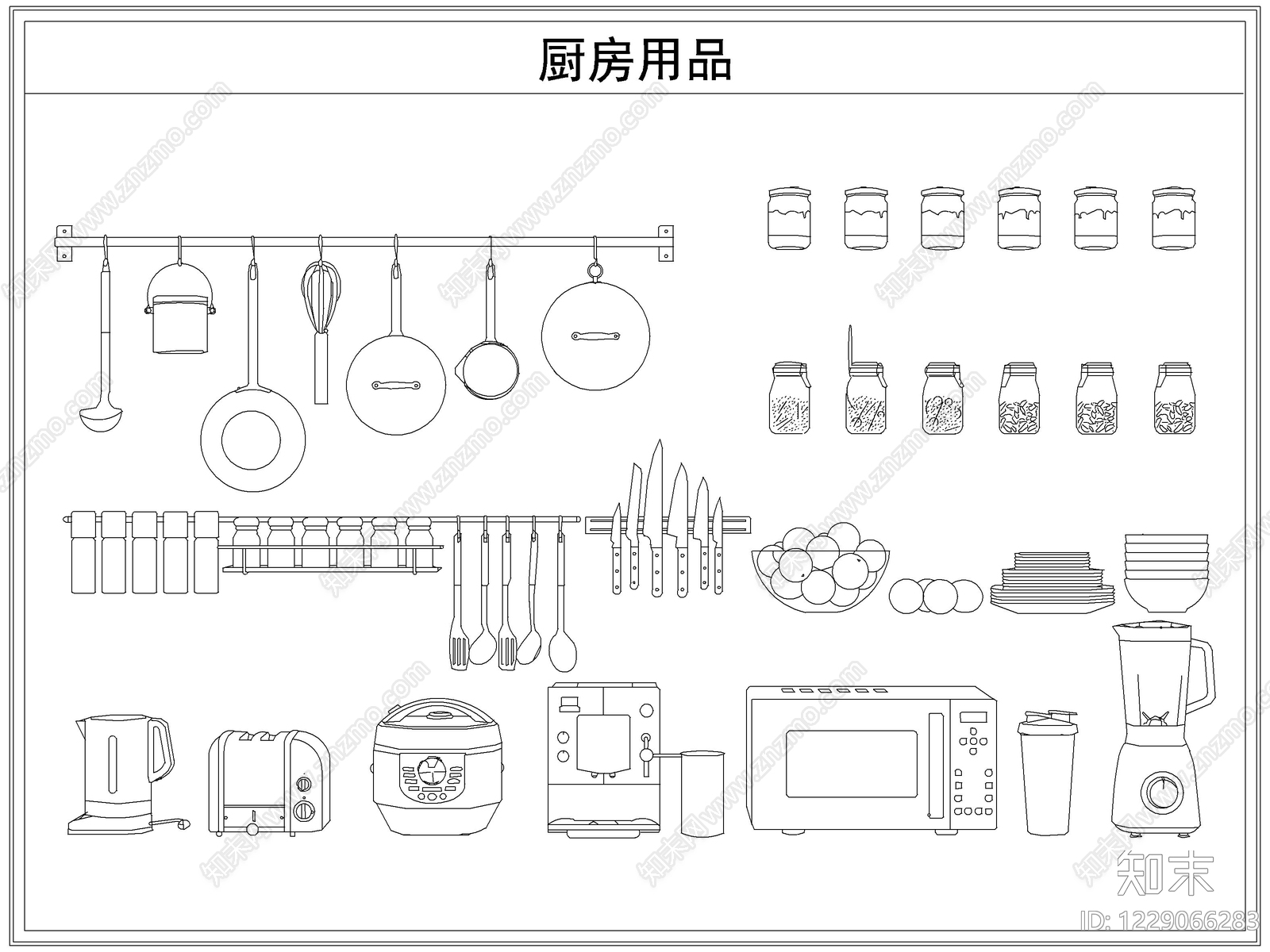 厨房设施cad施工图下载【ID:1229066283】