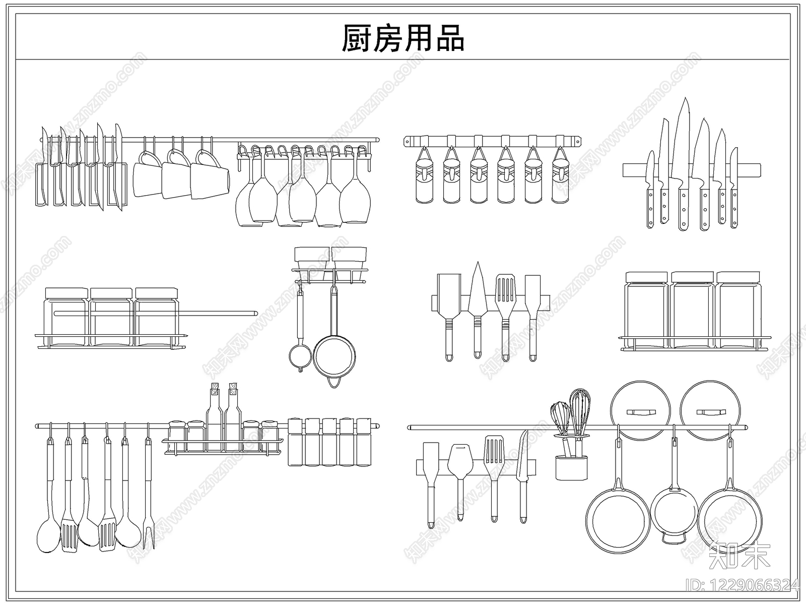 厨房设施cad施工图下载【ID:1229066324】