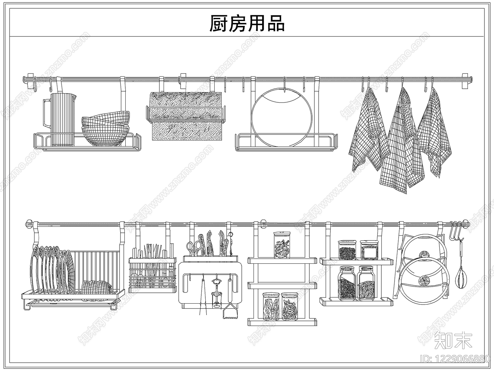厨房设施cad施工图下载【ID:1229066880】