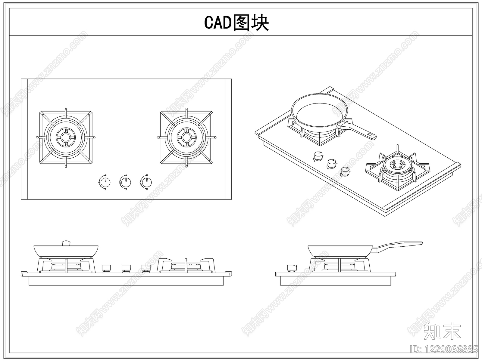 厨房设施cad施工图下载【ID:1229066885】