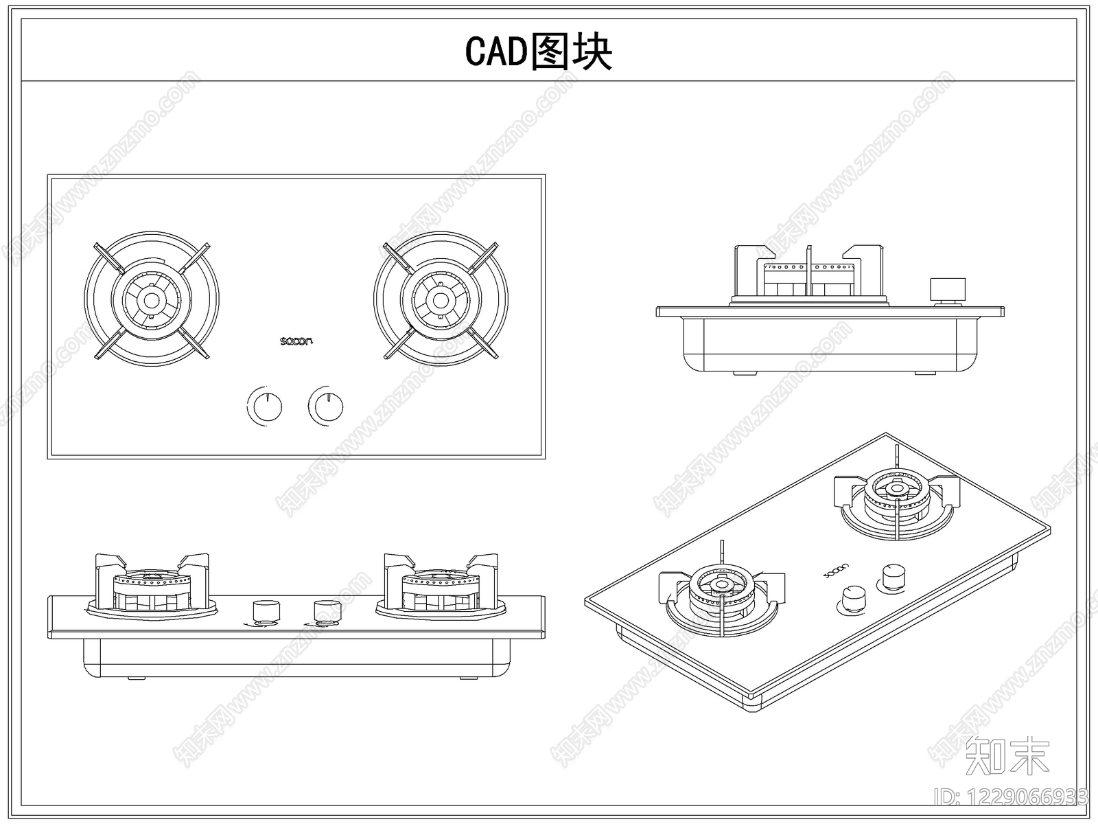 厨房设施cad施工图下载【ID:1229066933】