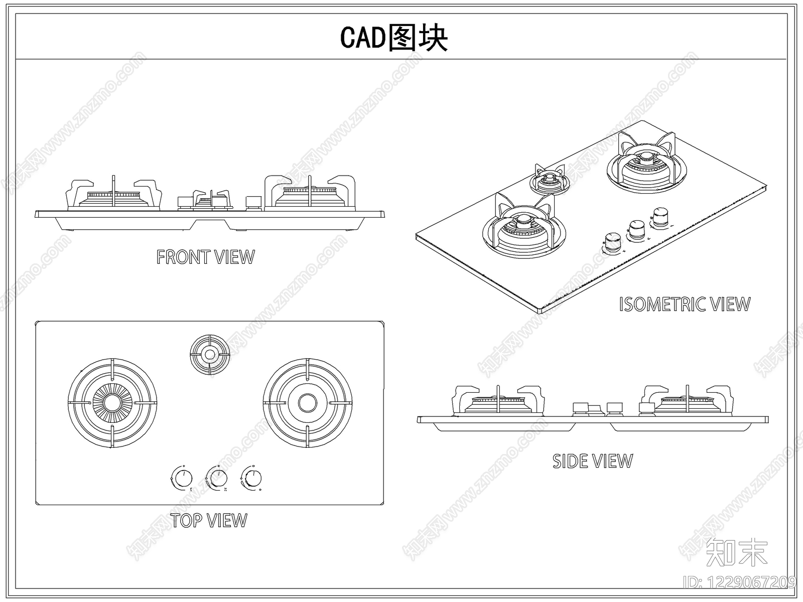 厨房设施cad施工图下载【ID:1229067209】