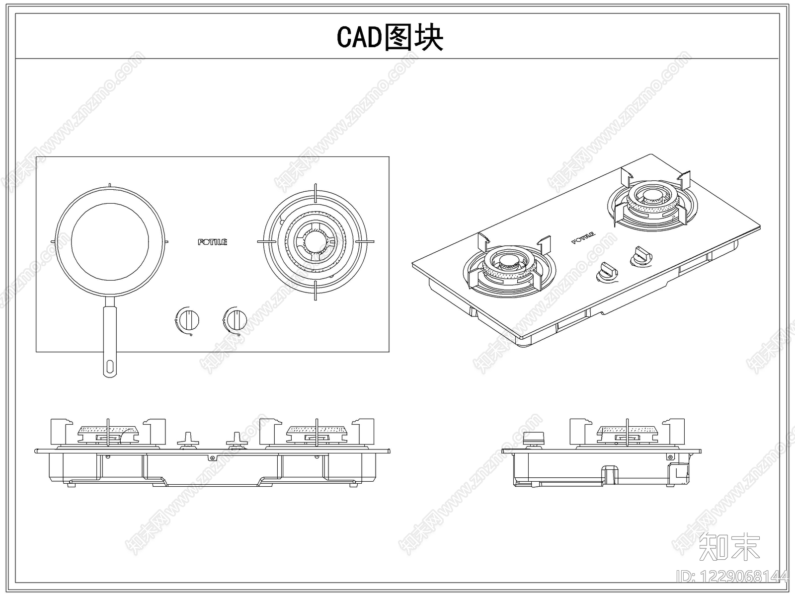 厨房设施cad施工图下载【ID:1229068144】