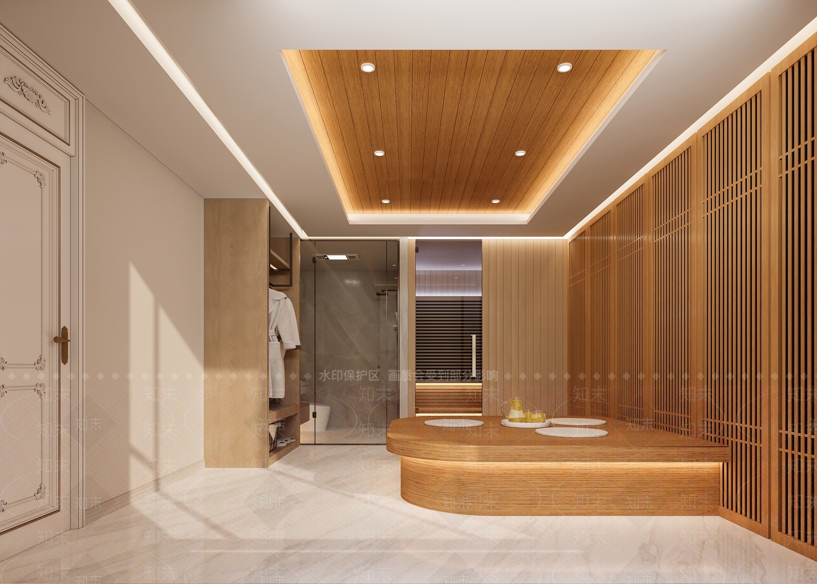 原木风美容院3D模型下载【ID:1229078164】