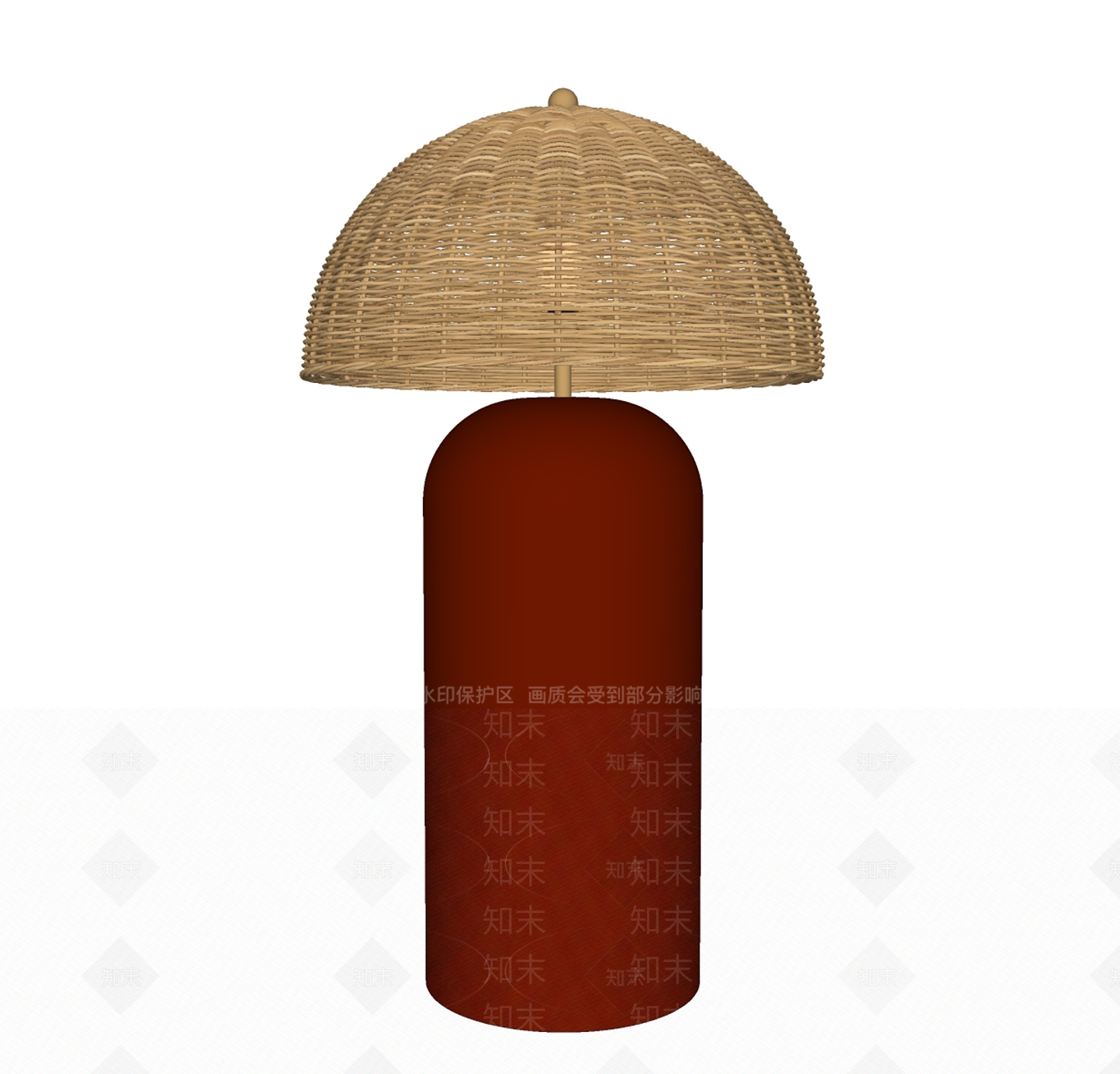 中古风台灯SU模型下载【ID:1229079214】