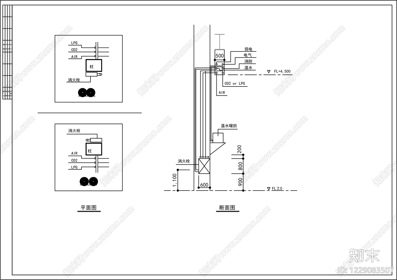 消火栓系统cad施工图下载【ID:1229083507】