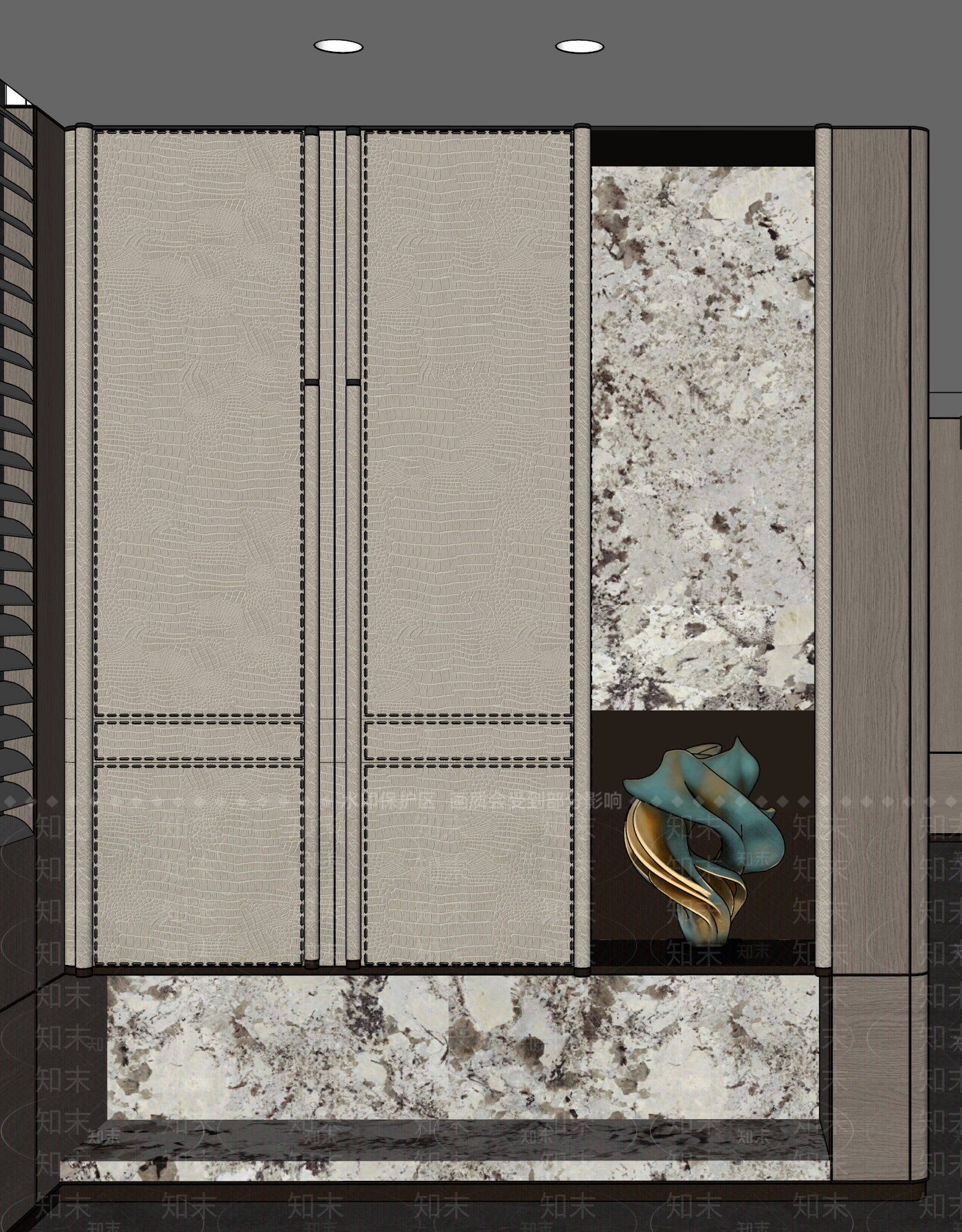 轻奢玄关SU模型下载【ID:1229085236】