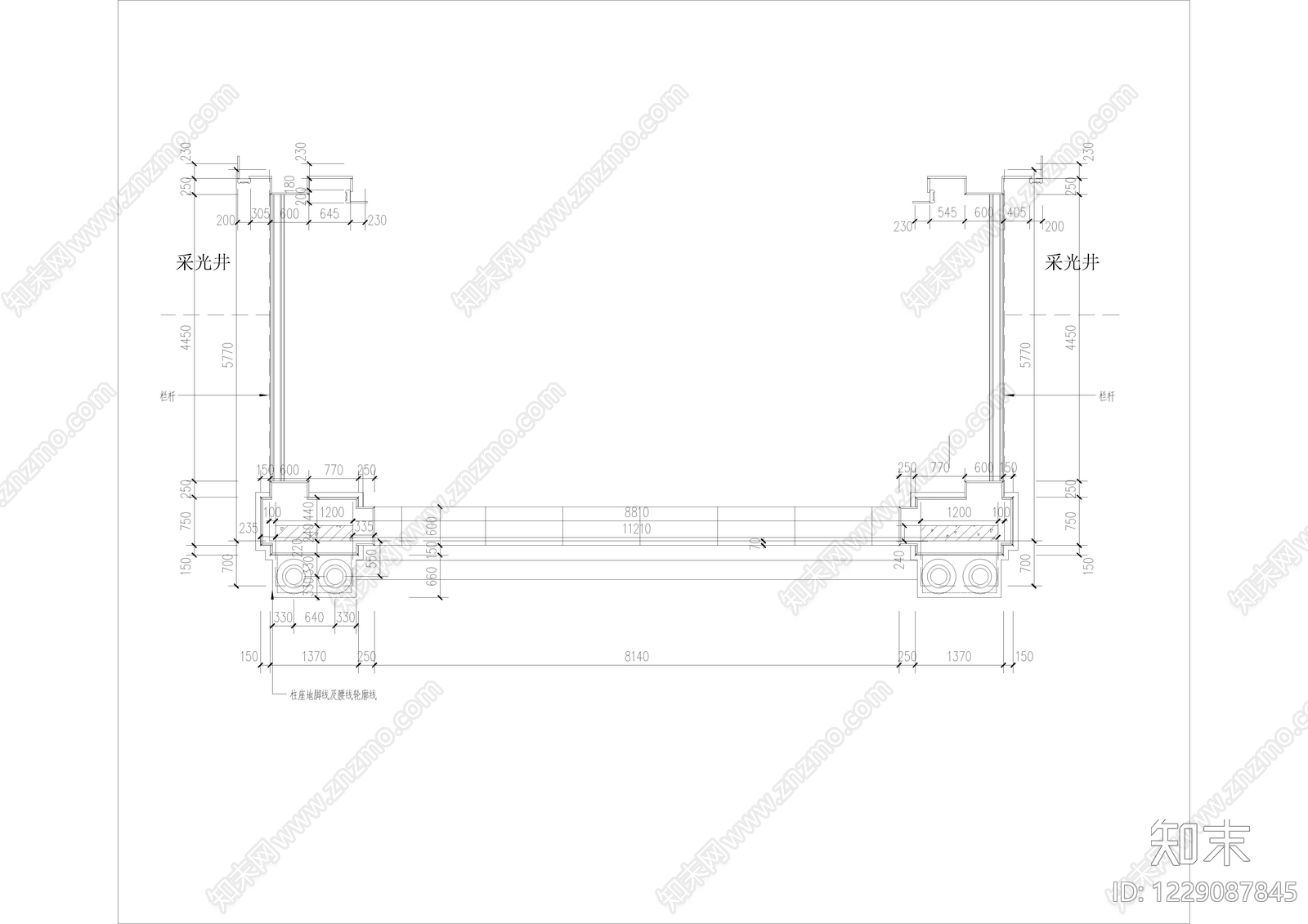 别墅建筑cad施工图下载【ID:1229087845】