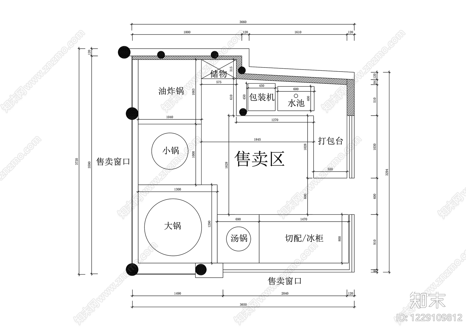 其他餐饮空间cad施工图下载【ID:1229109812】