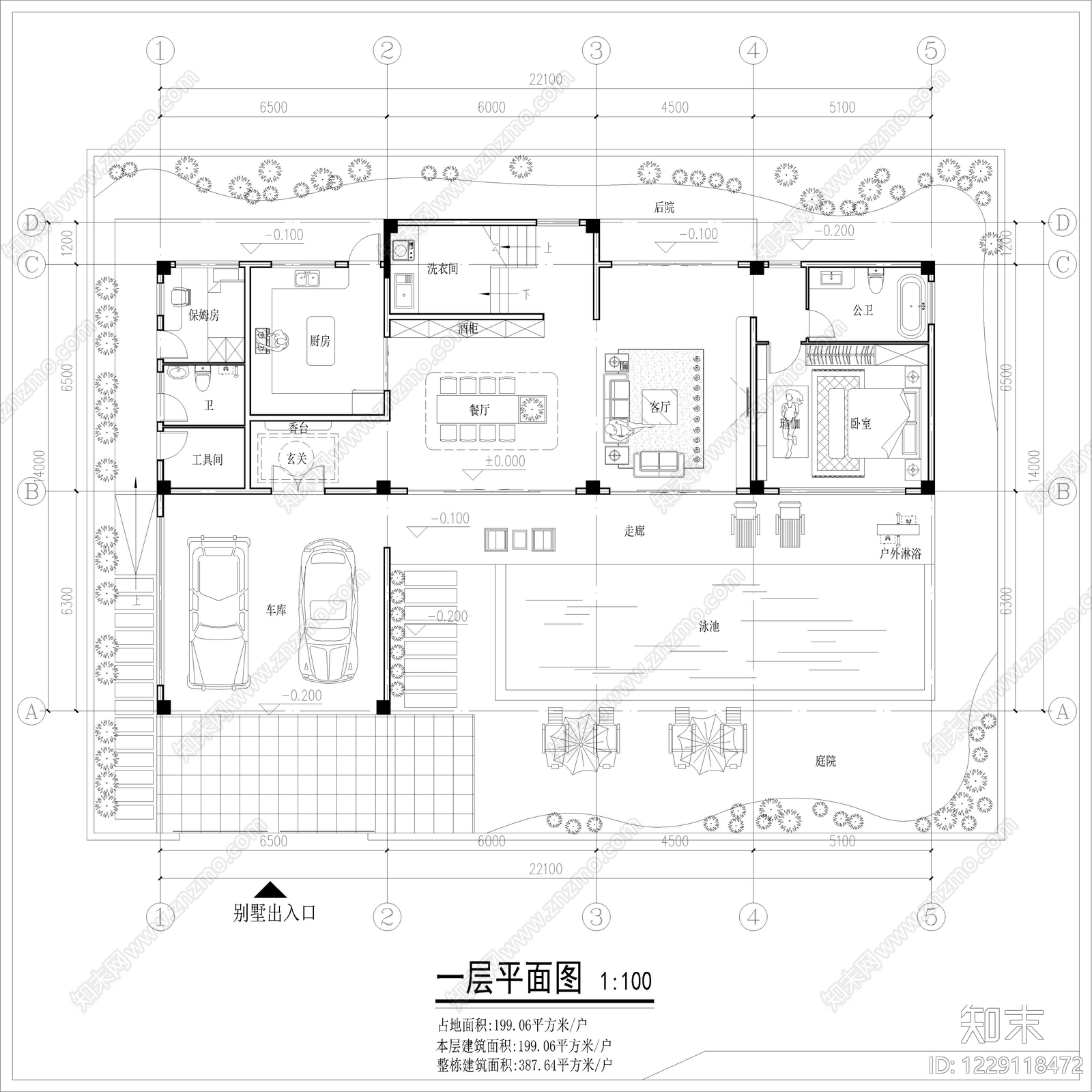 别墅建筑CAD图纸