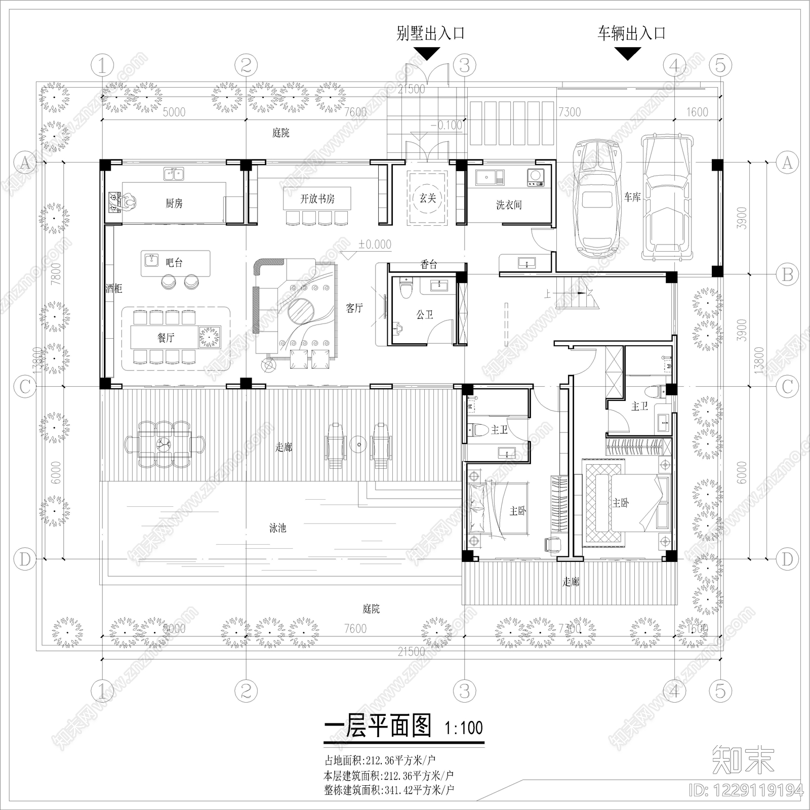 别墅建筑CAD图纸