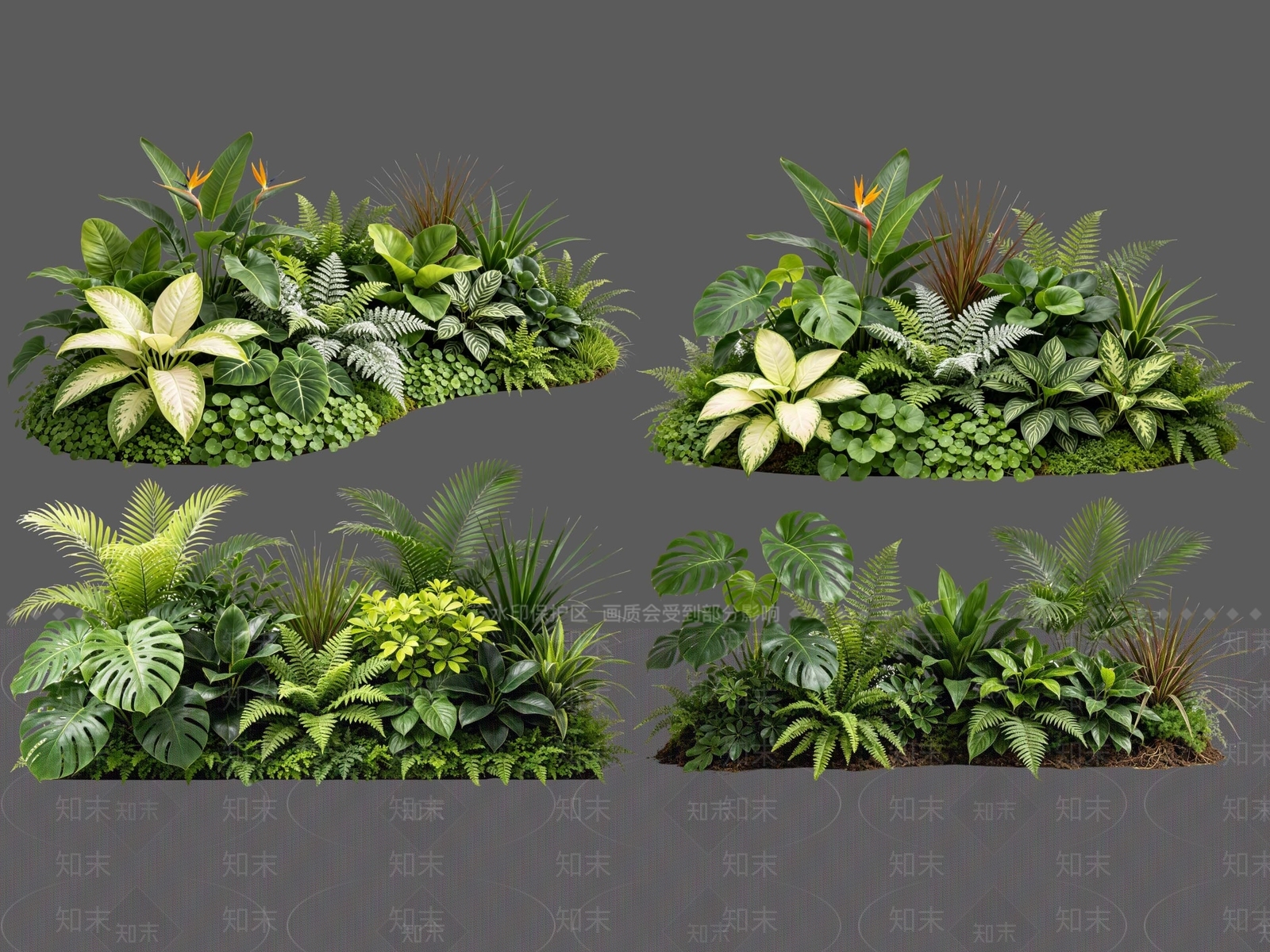 现代主义花境SU模型下载【ID:1229119290】