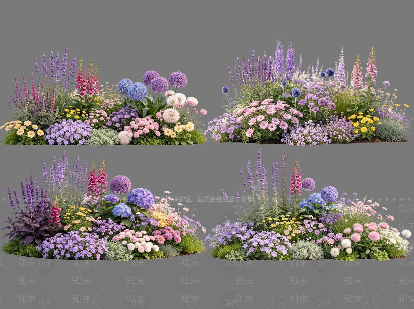 英式乡村景观花境SU模型下载【ID:1229119423】