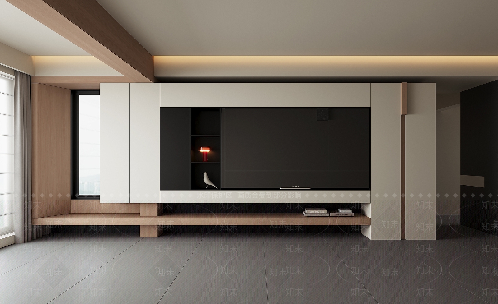 现代简约电视背景墙3D模型下载【ID:1229123847】