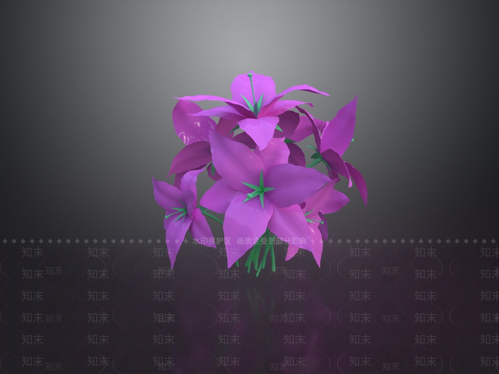 现代休憩花园3D模型渲染效果图