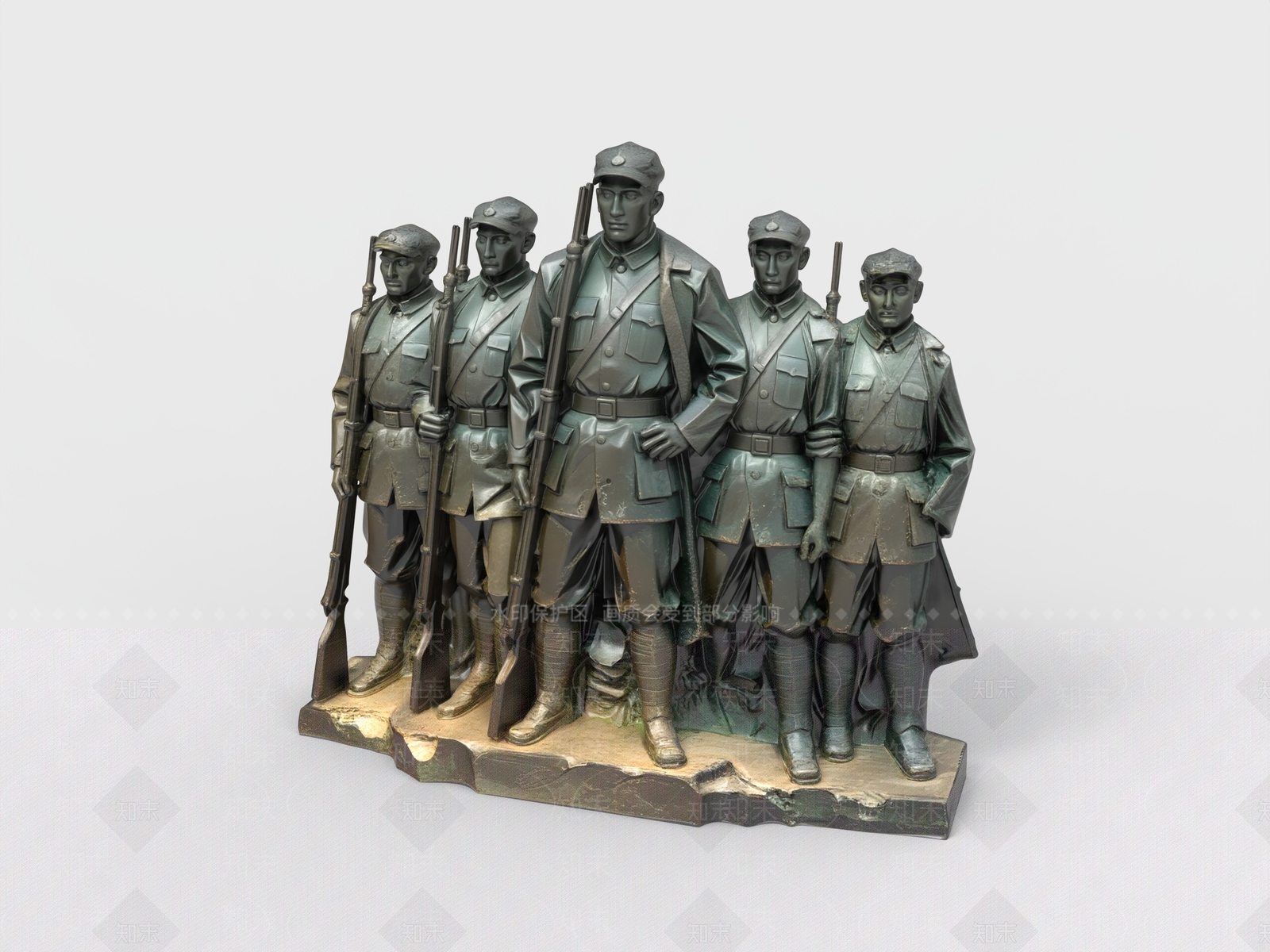 中式雕塑摆件3D模型下载【ID:1229126238】