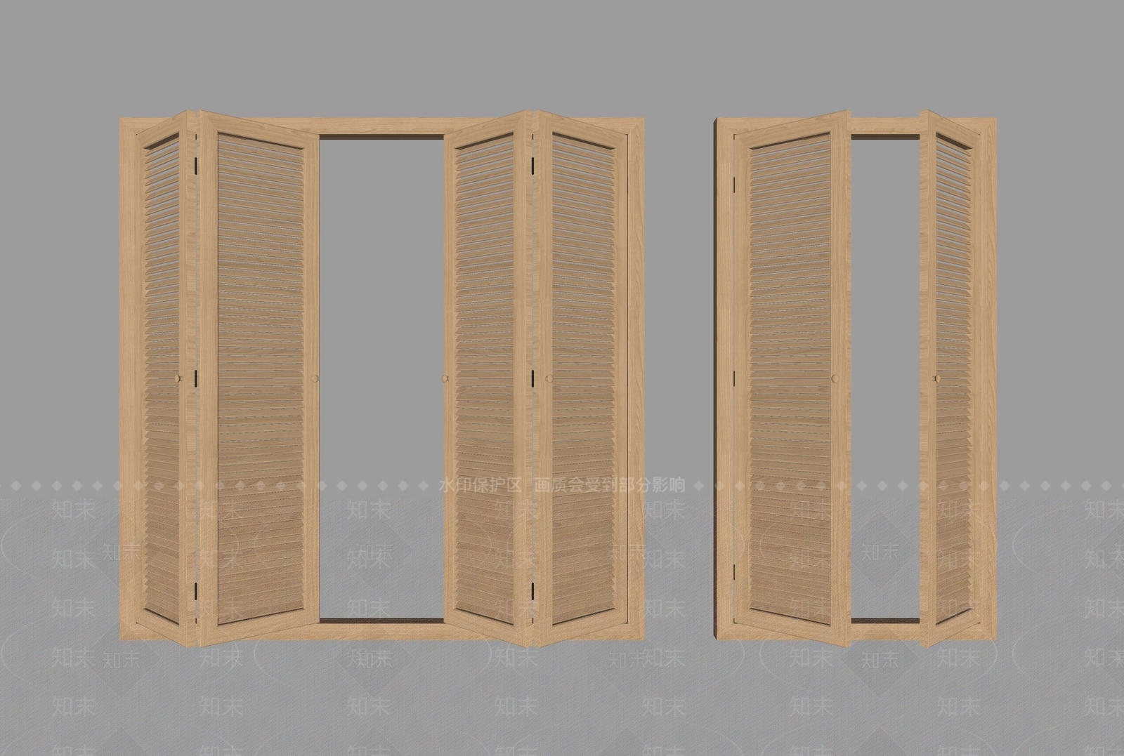 原木风百叶窗SU模型下载【ID:1229127008】