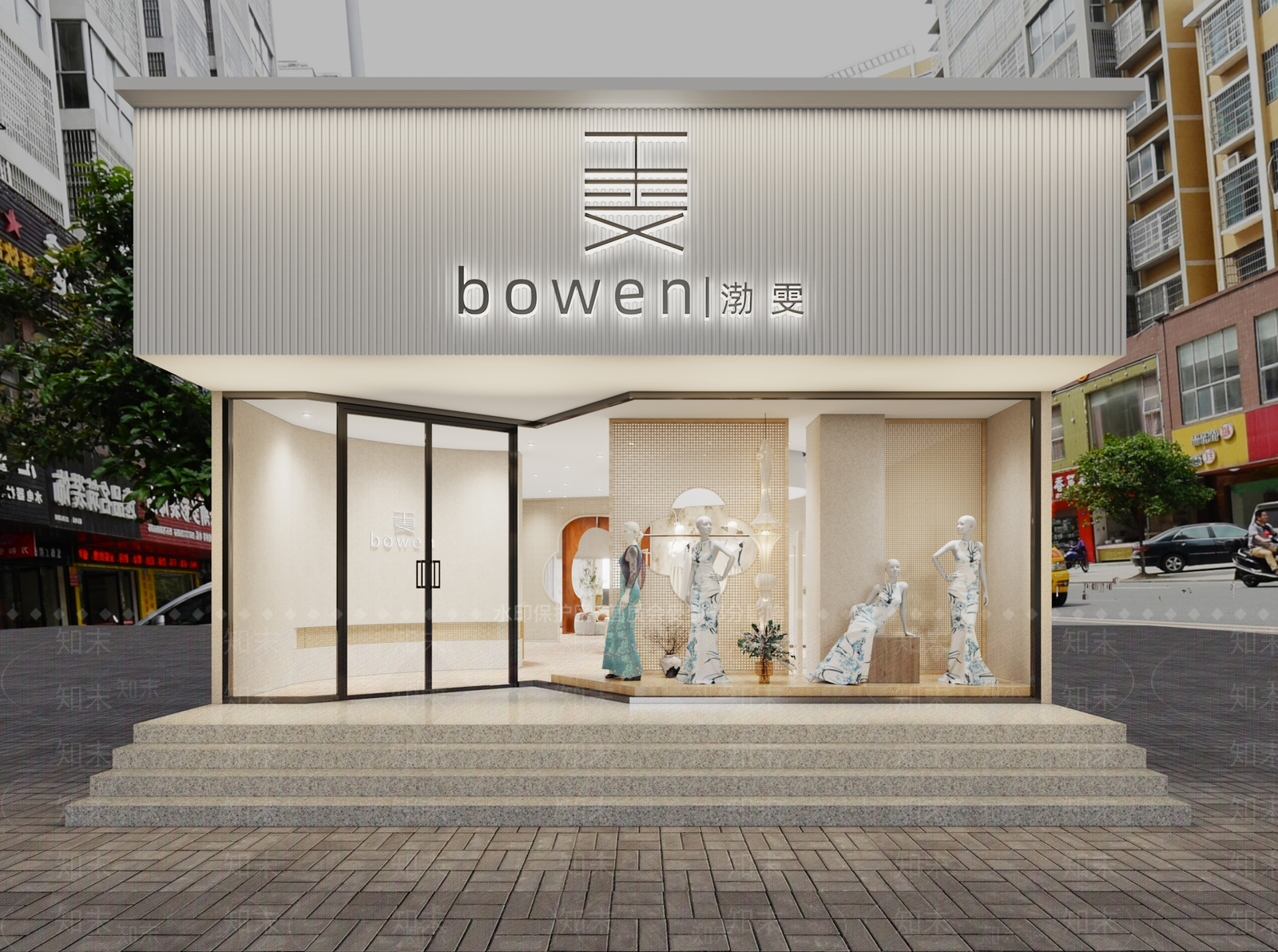 新中式服装店3D模型下载【ID:1229127351】