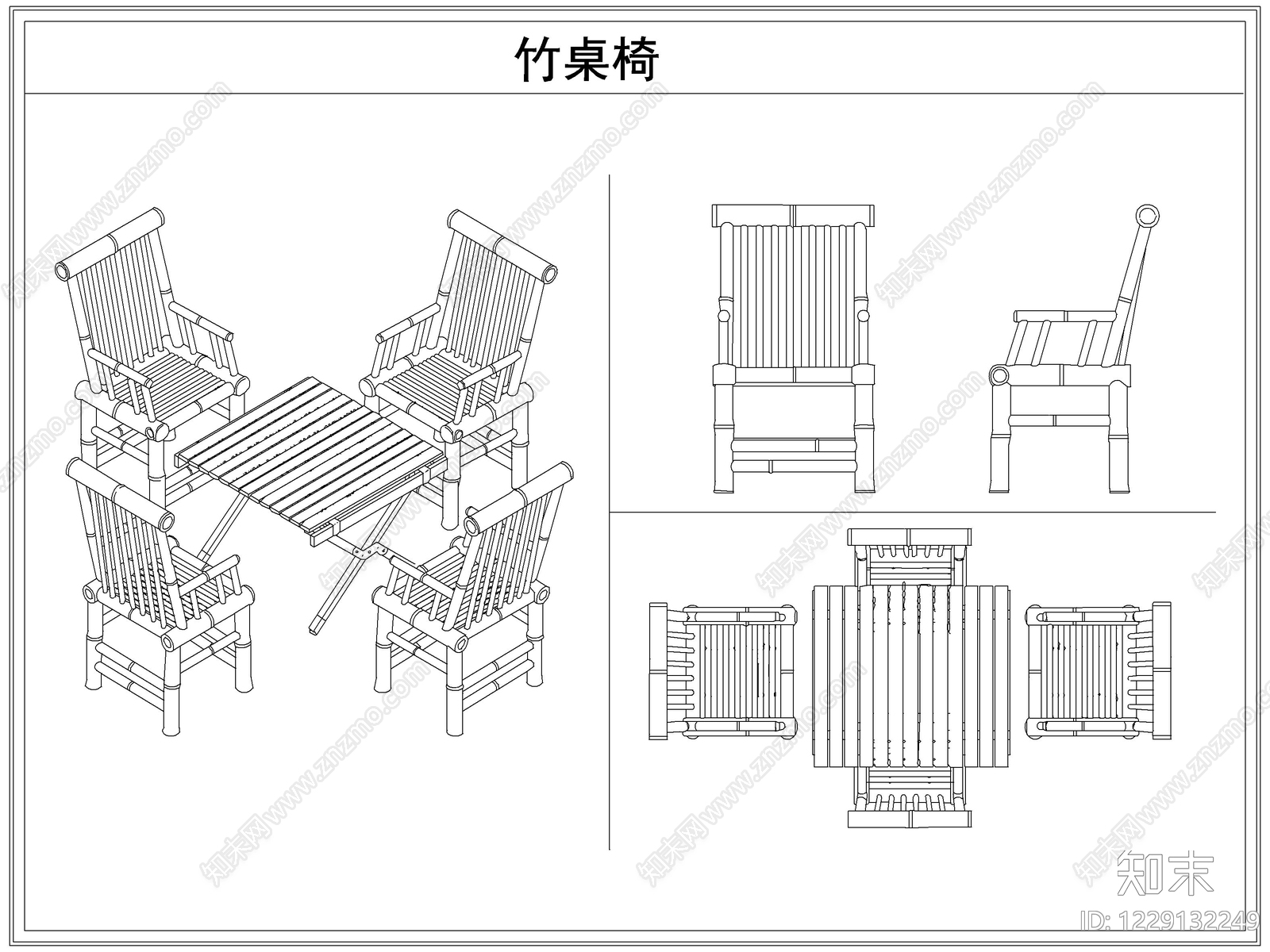 桌椅cad施工图下载【ID:1229132249】