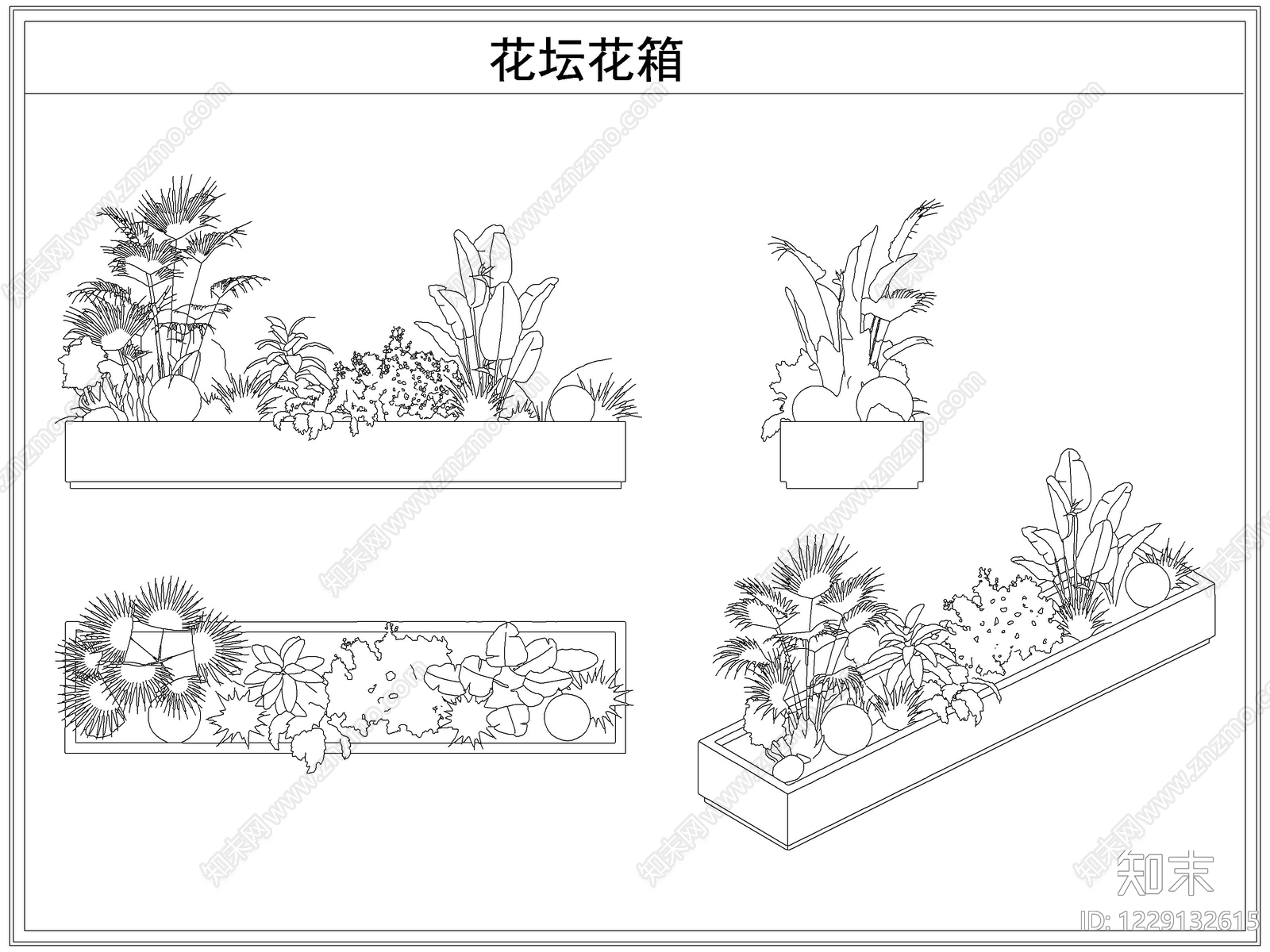 灌木种植CAD图纸
