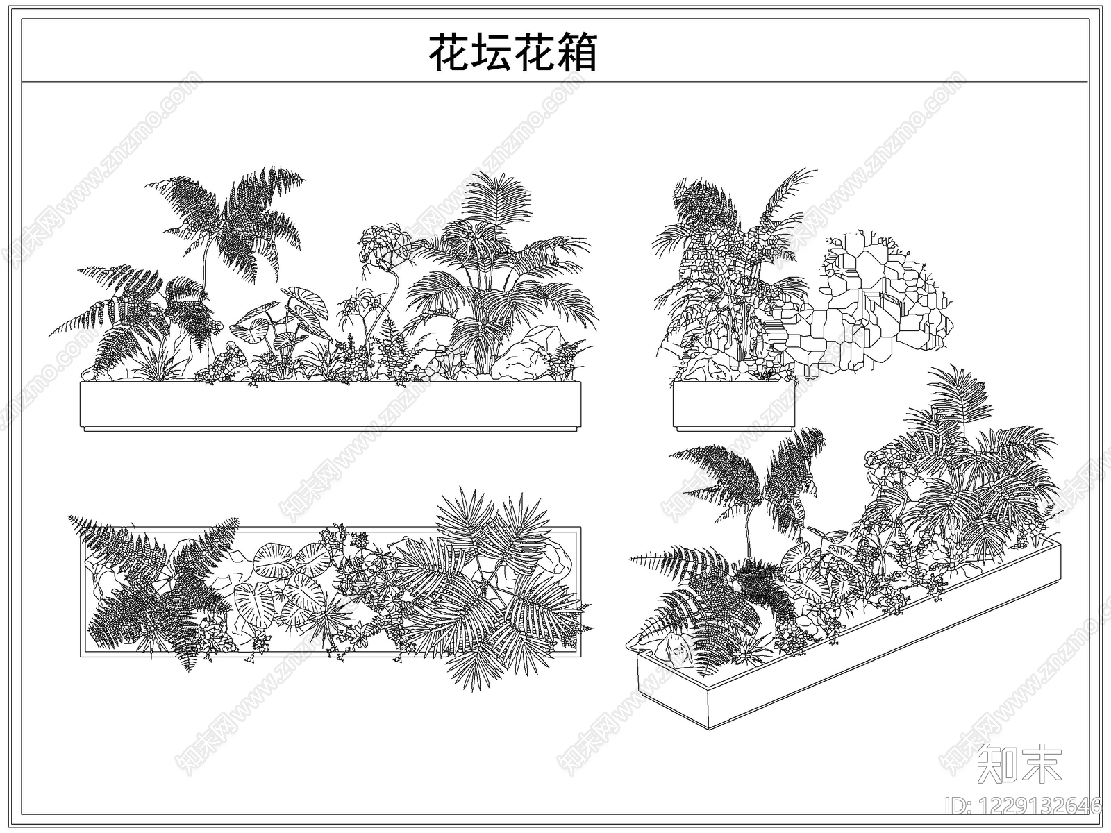 灌木种植CAD图纸