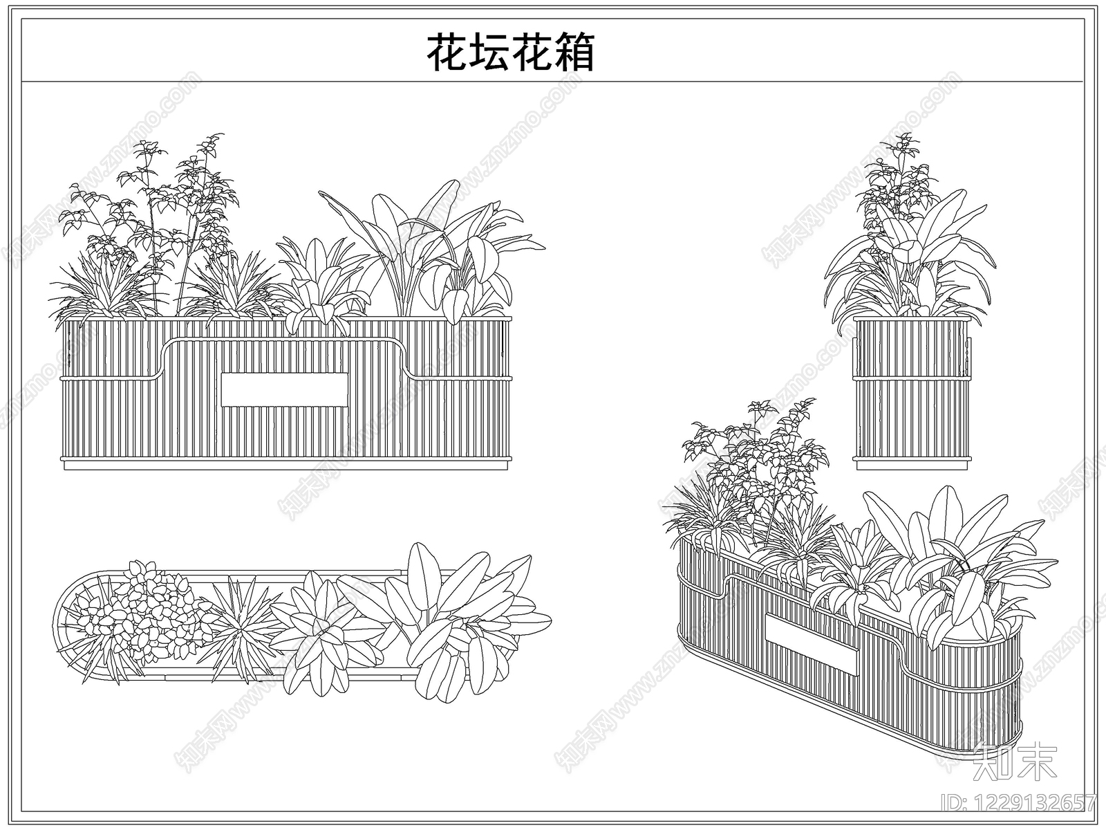 灌木种植CAD图纸