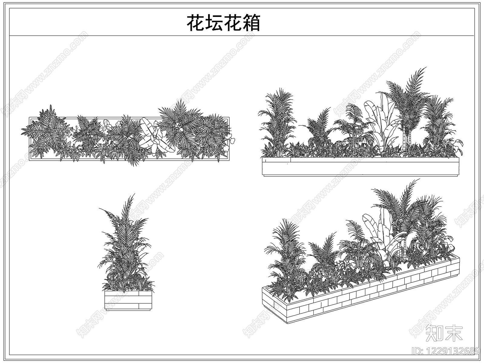 灌木种植CAD图纸