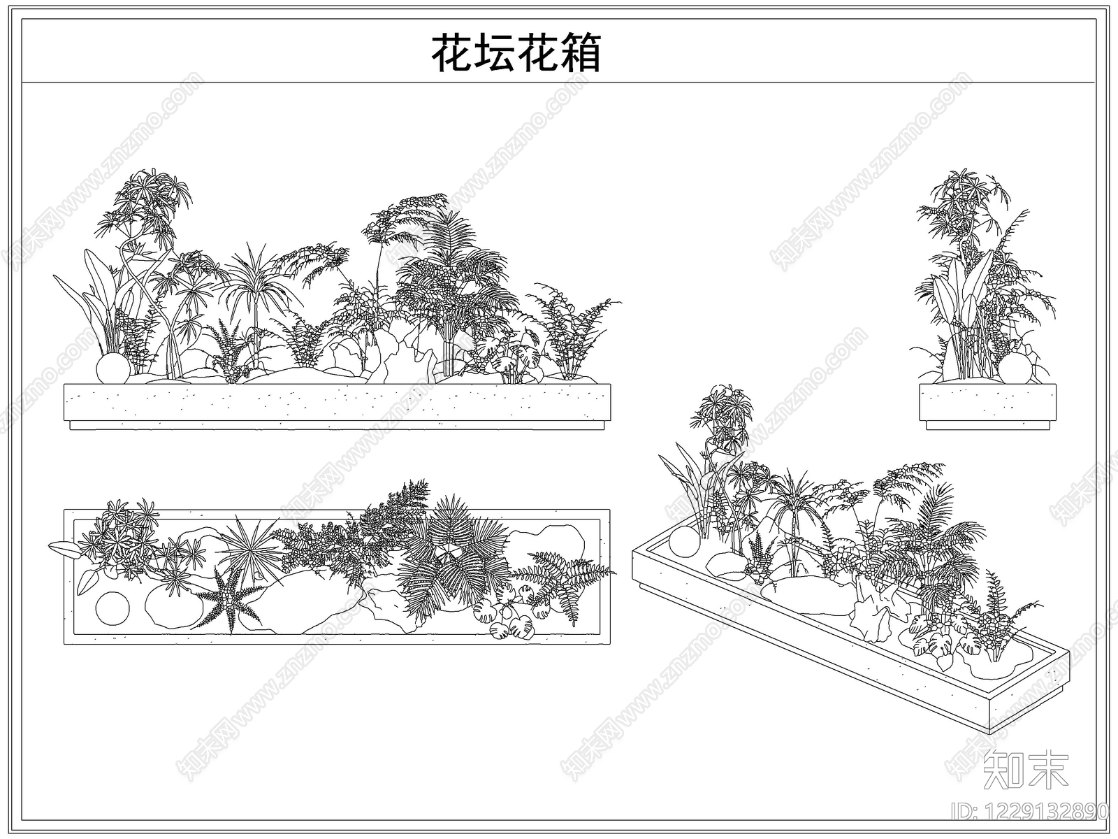 灌木种植CAD图纸