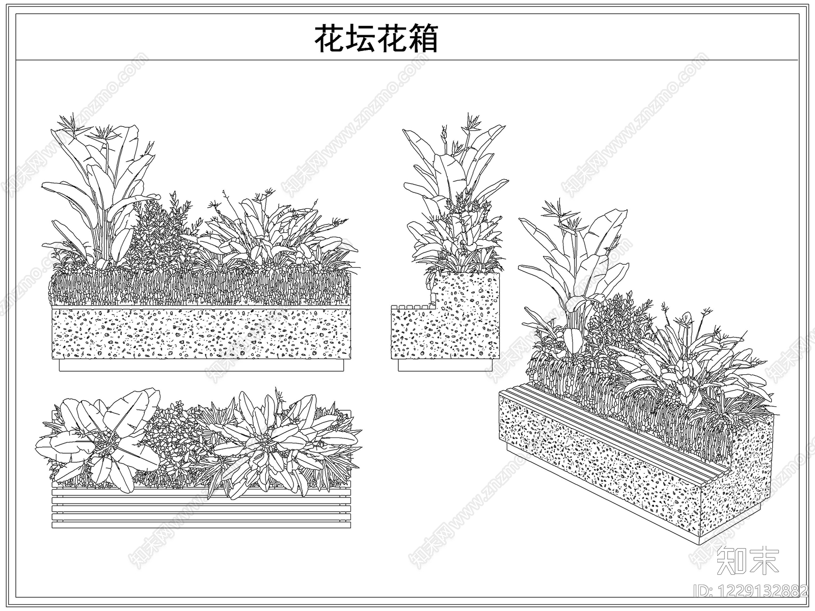 灌木种植CAD图纸