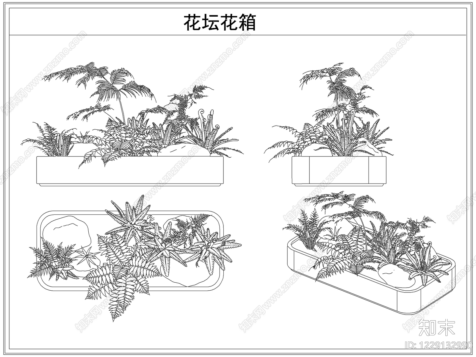灌木种植CAD图纸